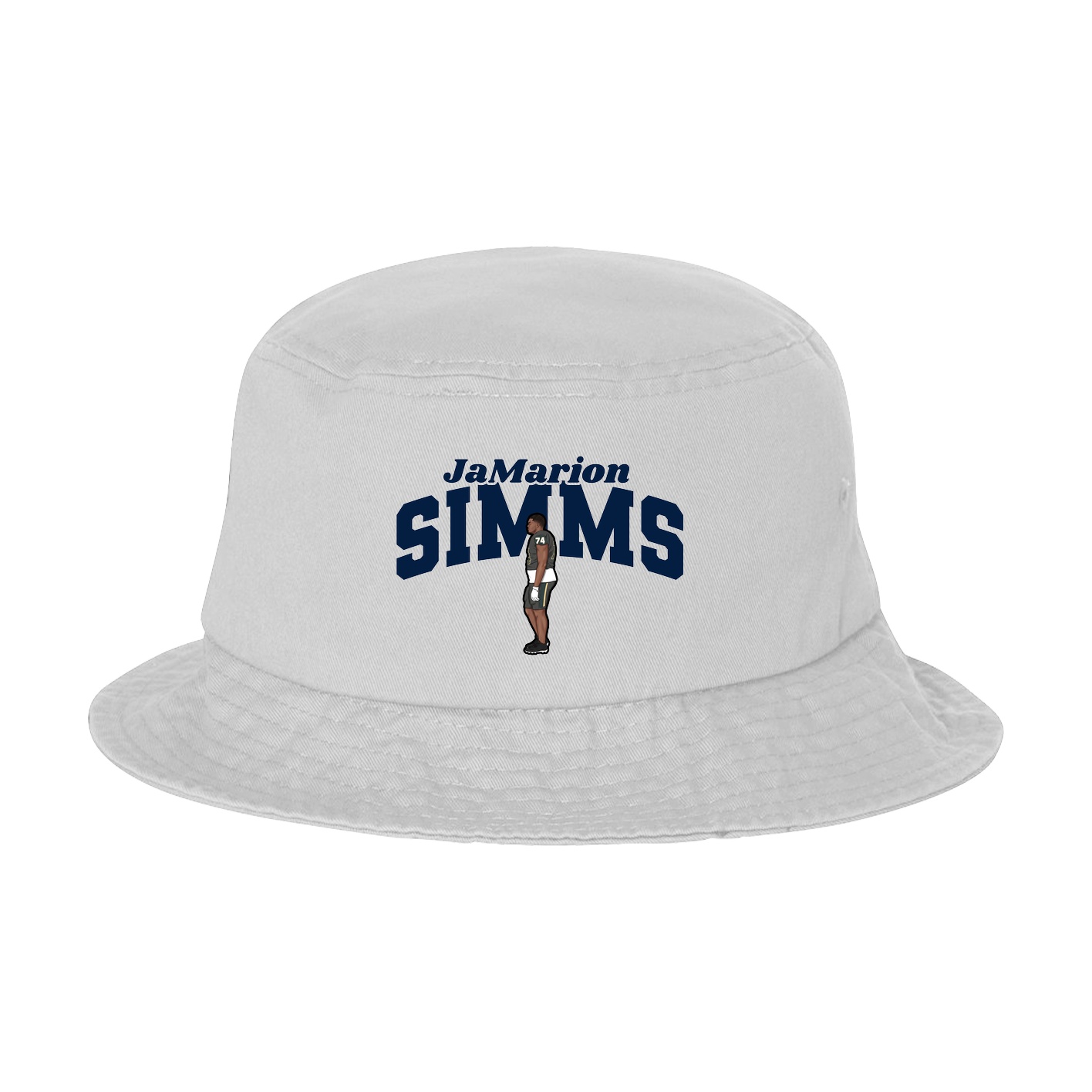 Bucket Cap — Signature Arch in White