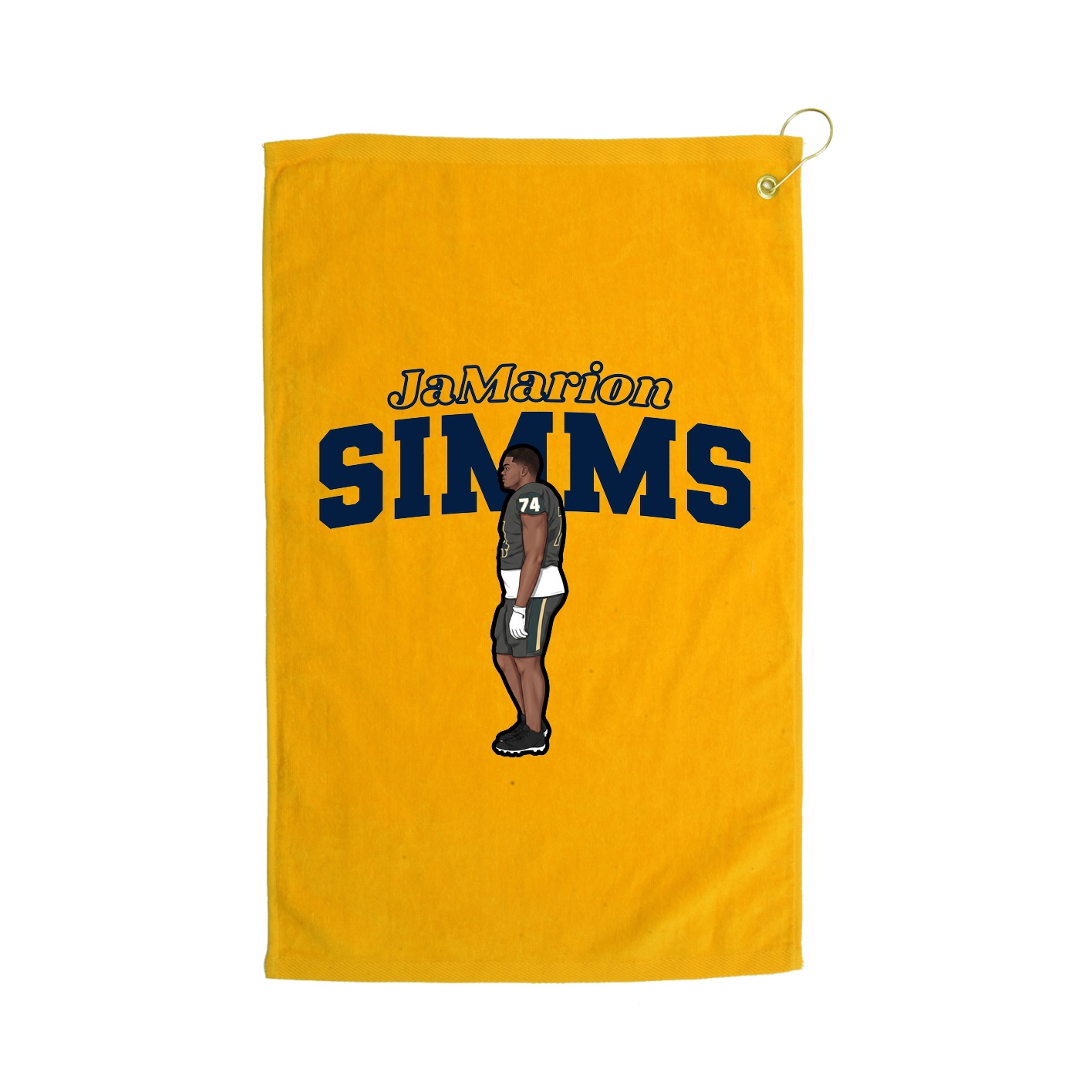 Golf Towel — Name Arch in Gold