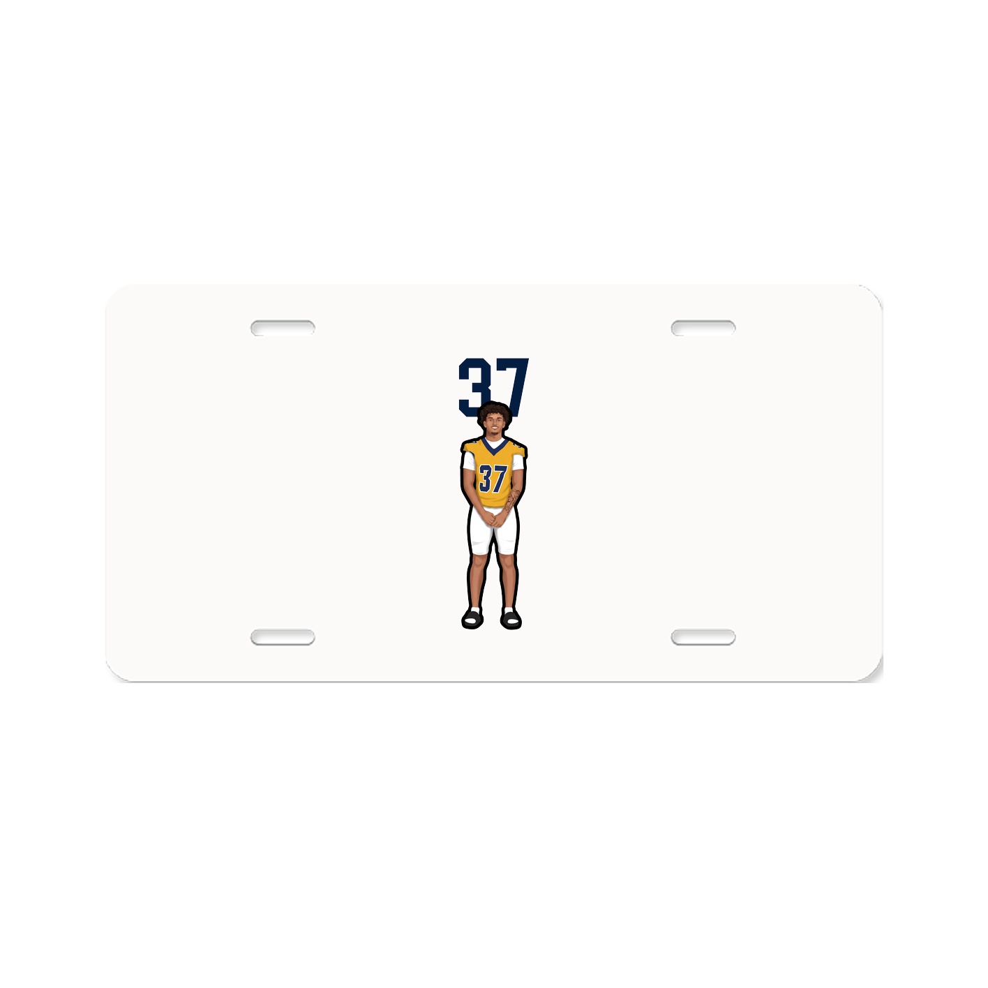License Plate — Number Top in Classic