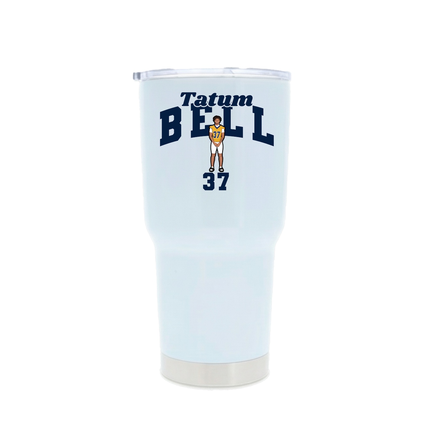 30oz Stainless Steel Tumbler — Signature Arch in White