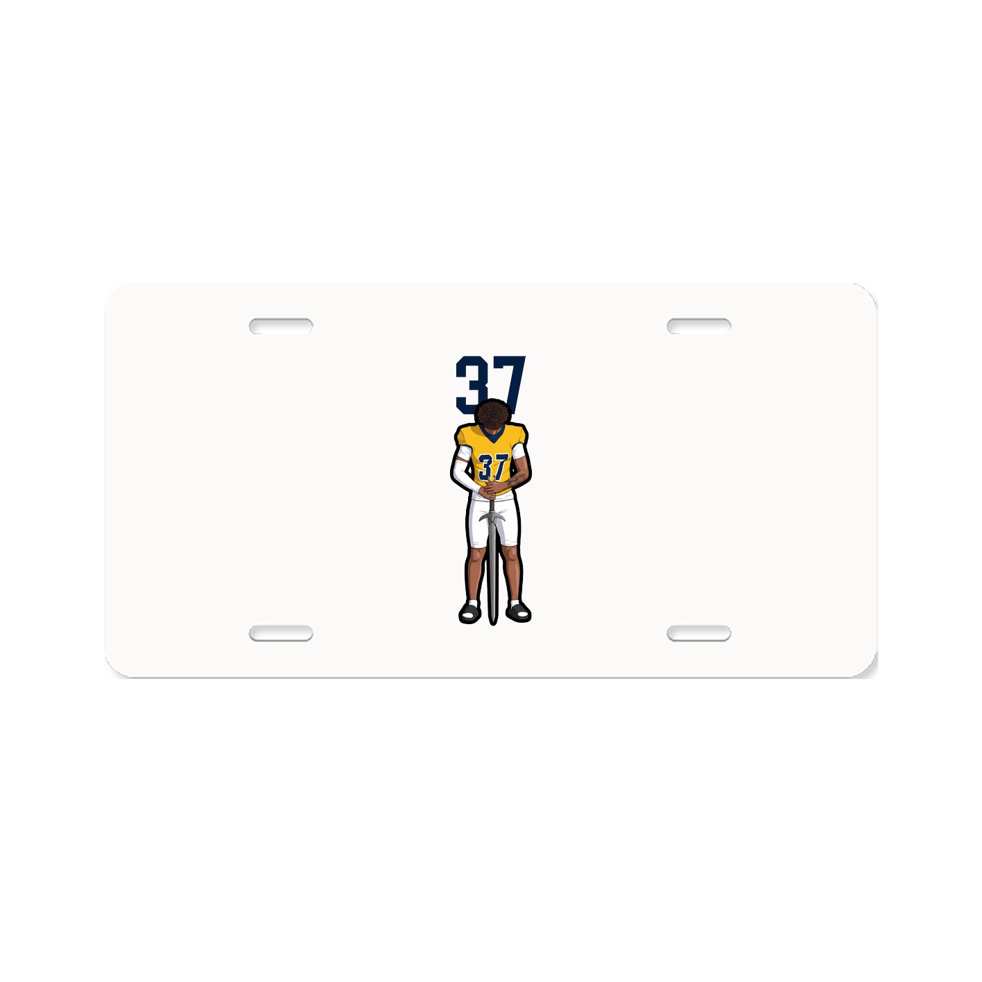 License Plate — Number Top in Classic