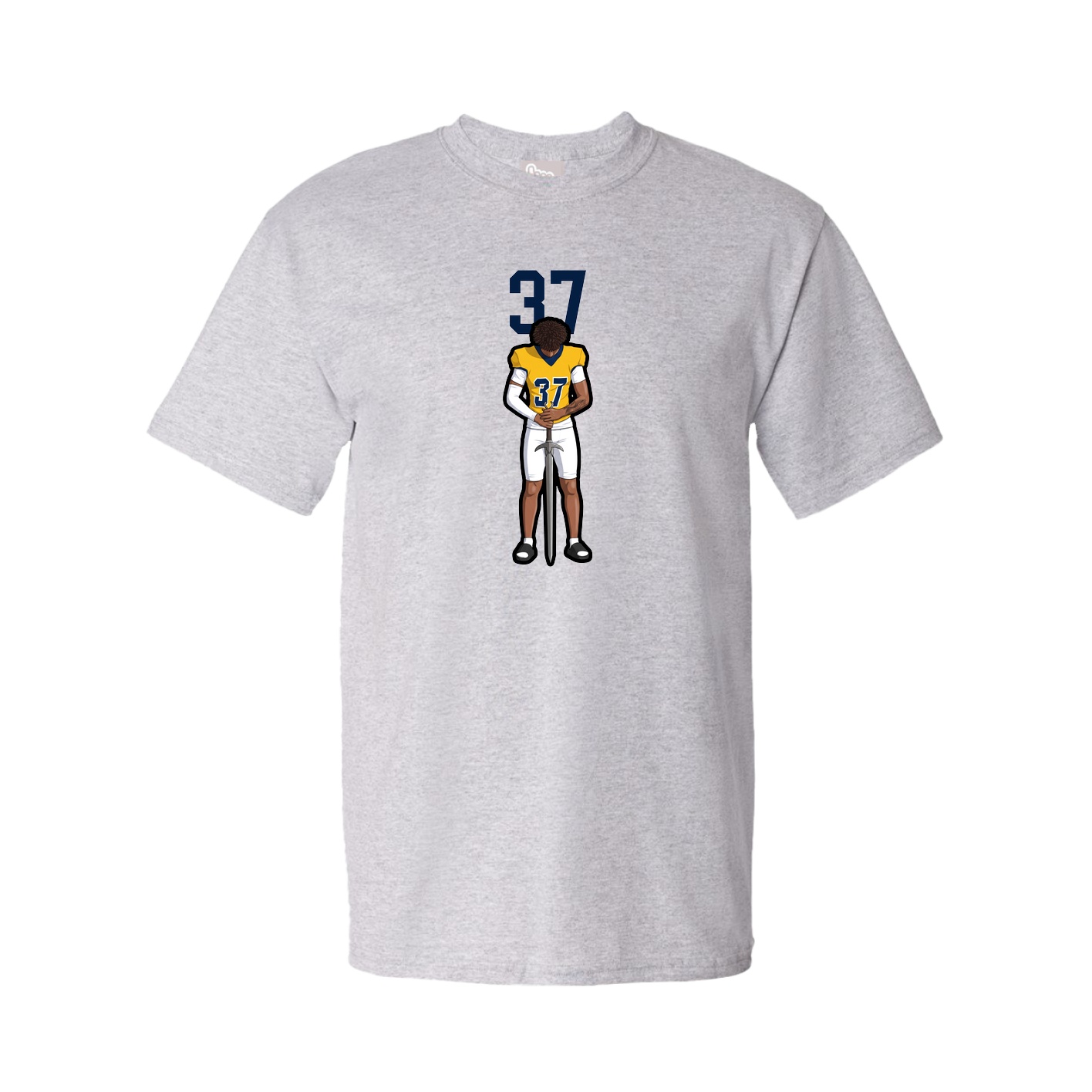 Youth Tee — Number Top in Grey