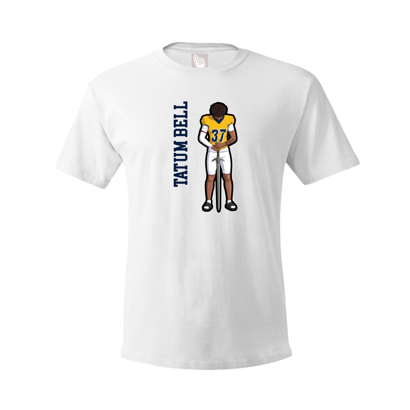 Youth Tee — Name Vertical in White