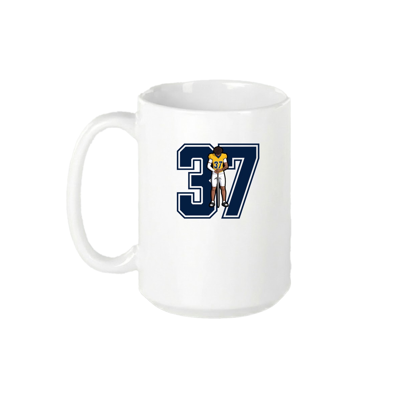 15oz Coffee Mug — Number in White
