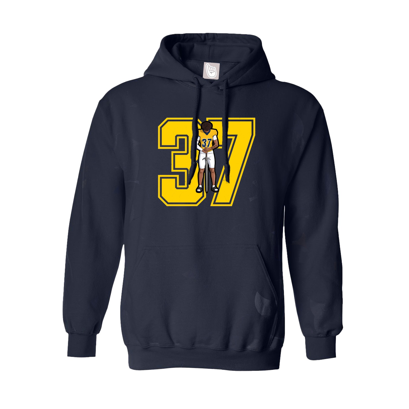 Hoodie — Number in Navy