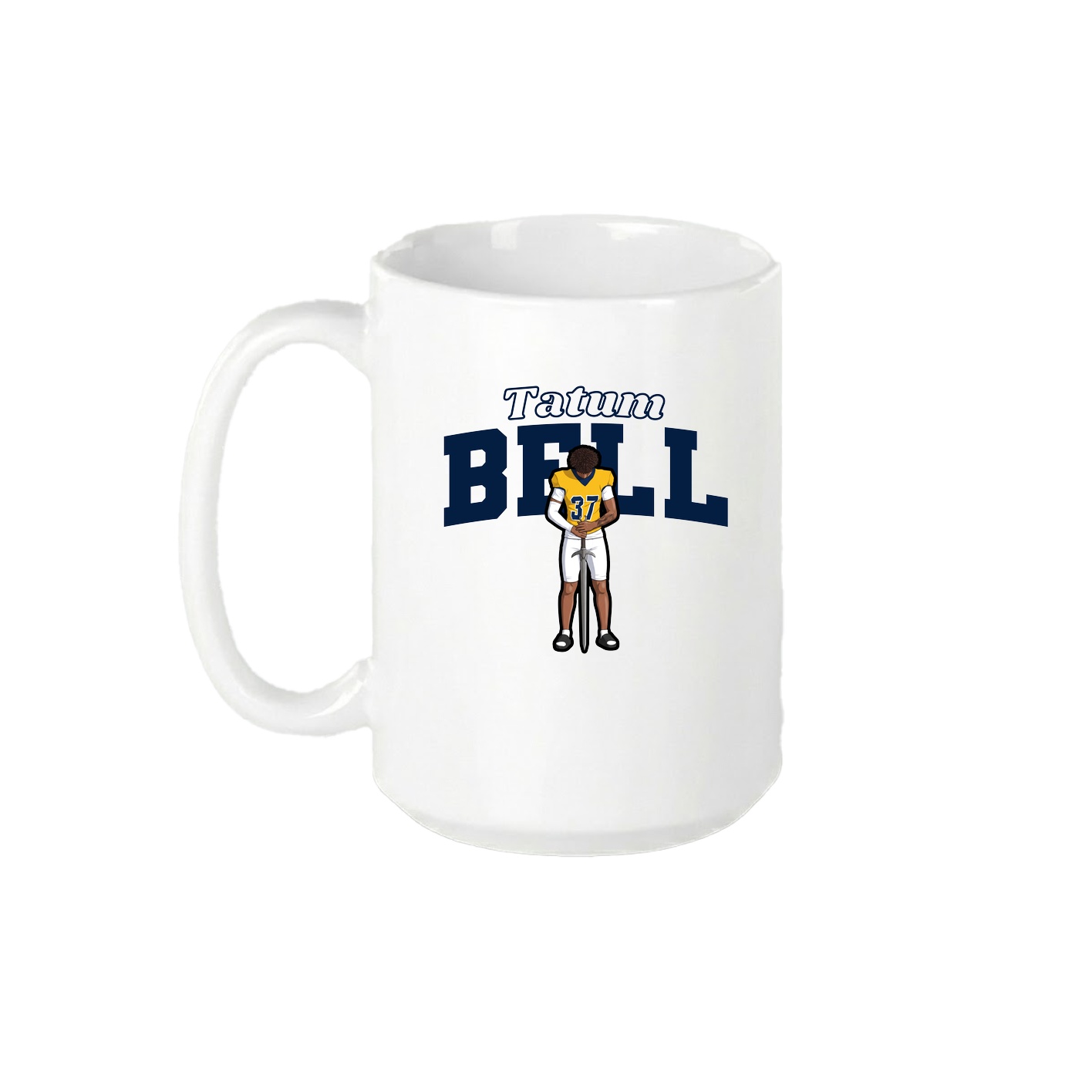 15oz Coffee Mug — Name Arch in White