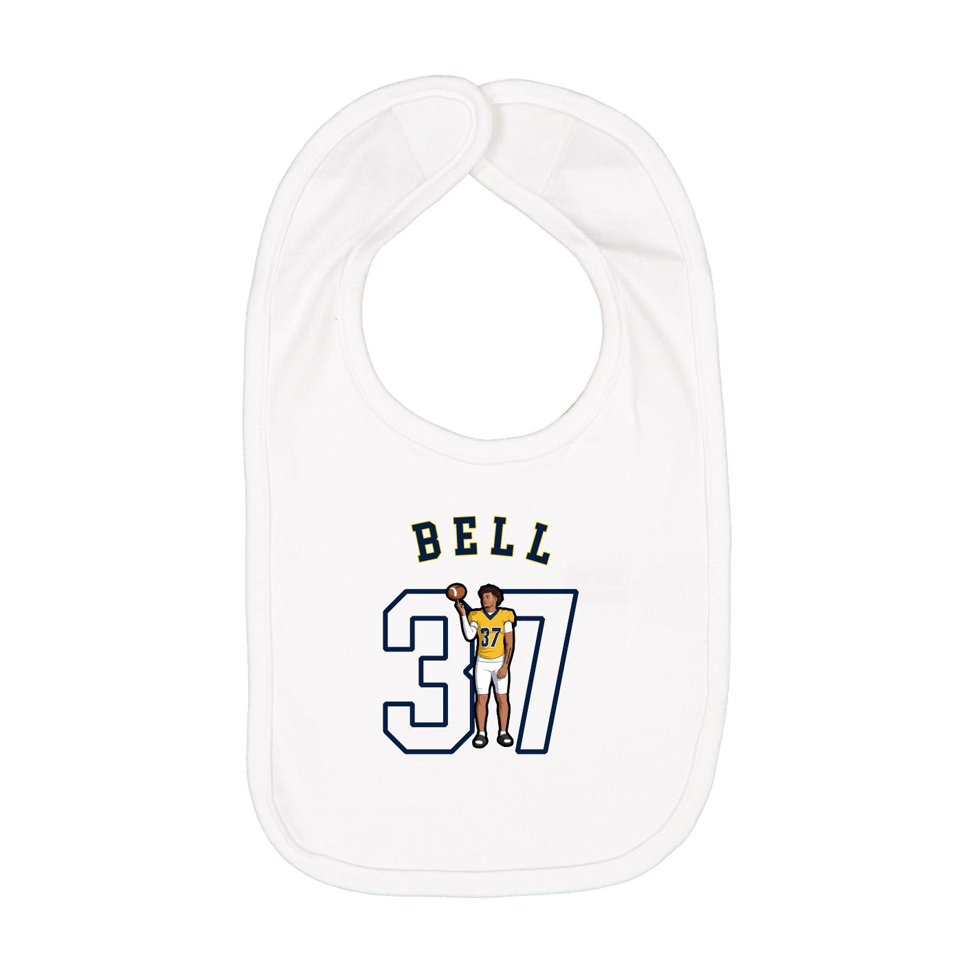 Infant Bib — Shirsey Arch in White
