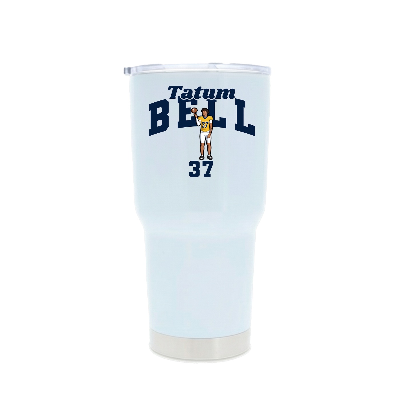 30oz Stainless Steel Tumbler — Signature Arch in White