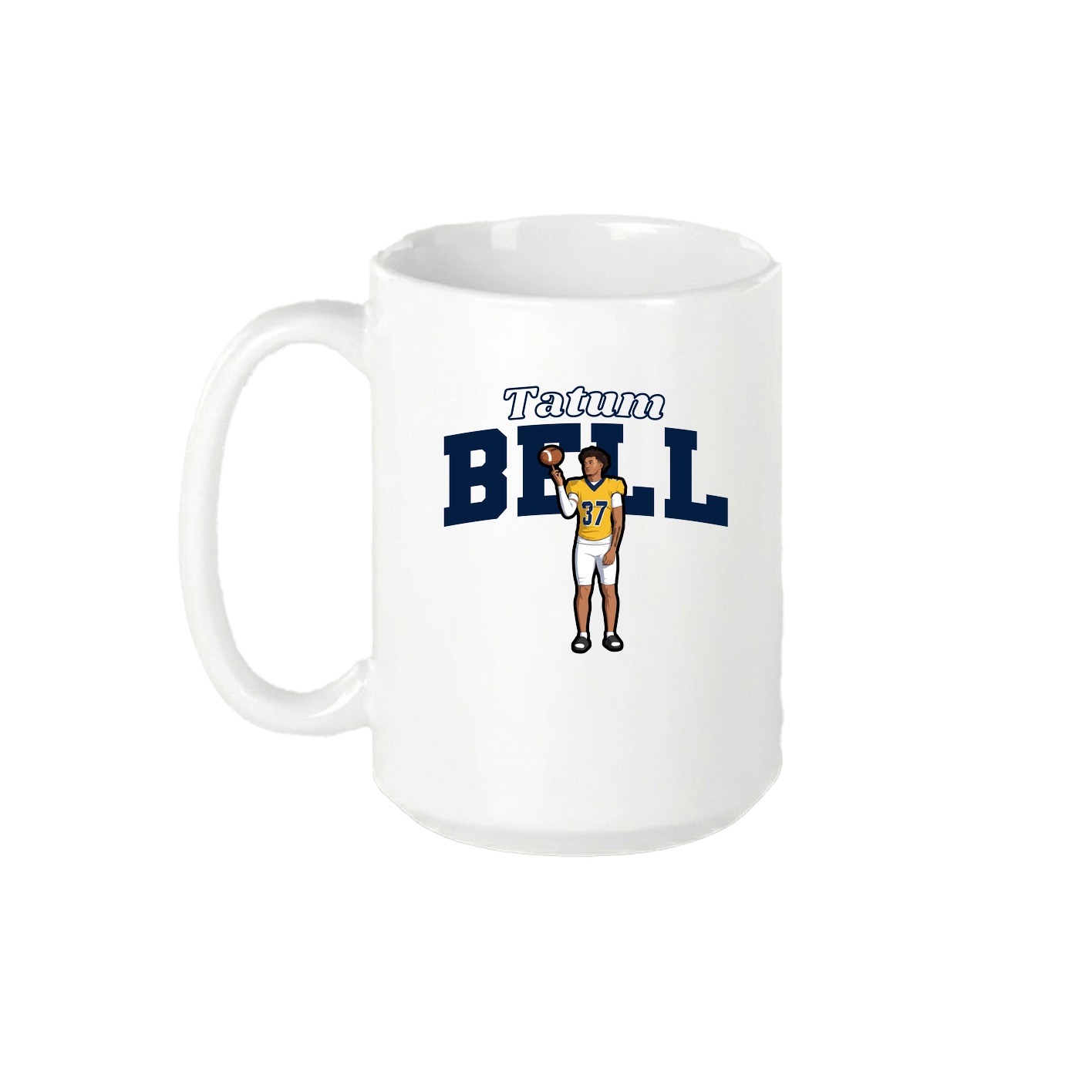 15oz Coffee Mug — Name Arch in White