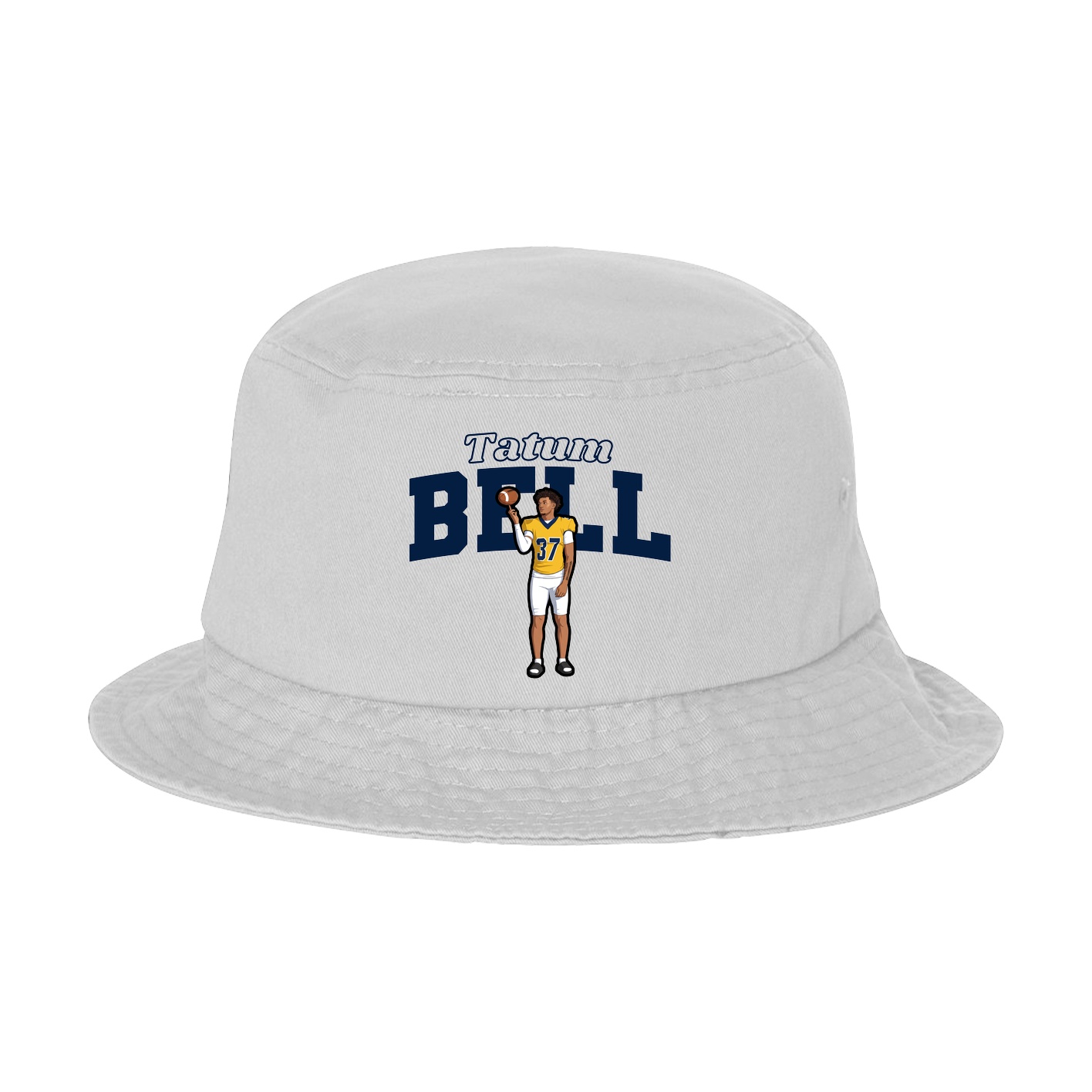 Bucket Cap — Name Arch in White