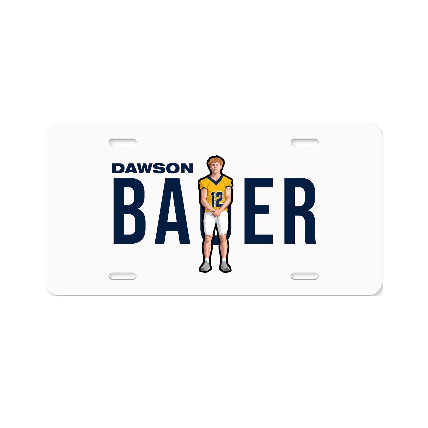 License Plate — Player Name in Classic