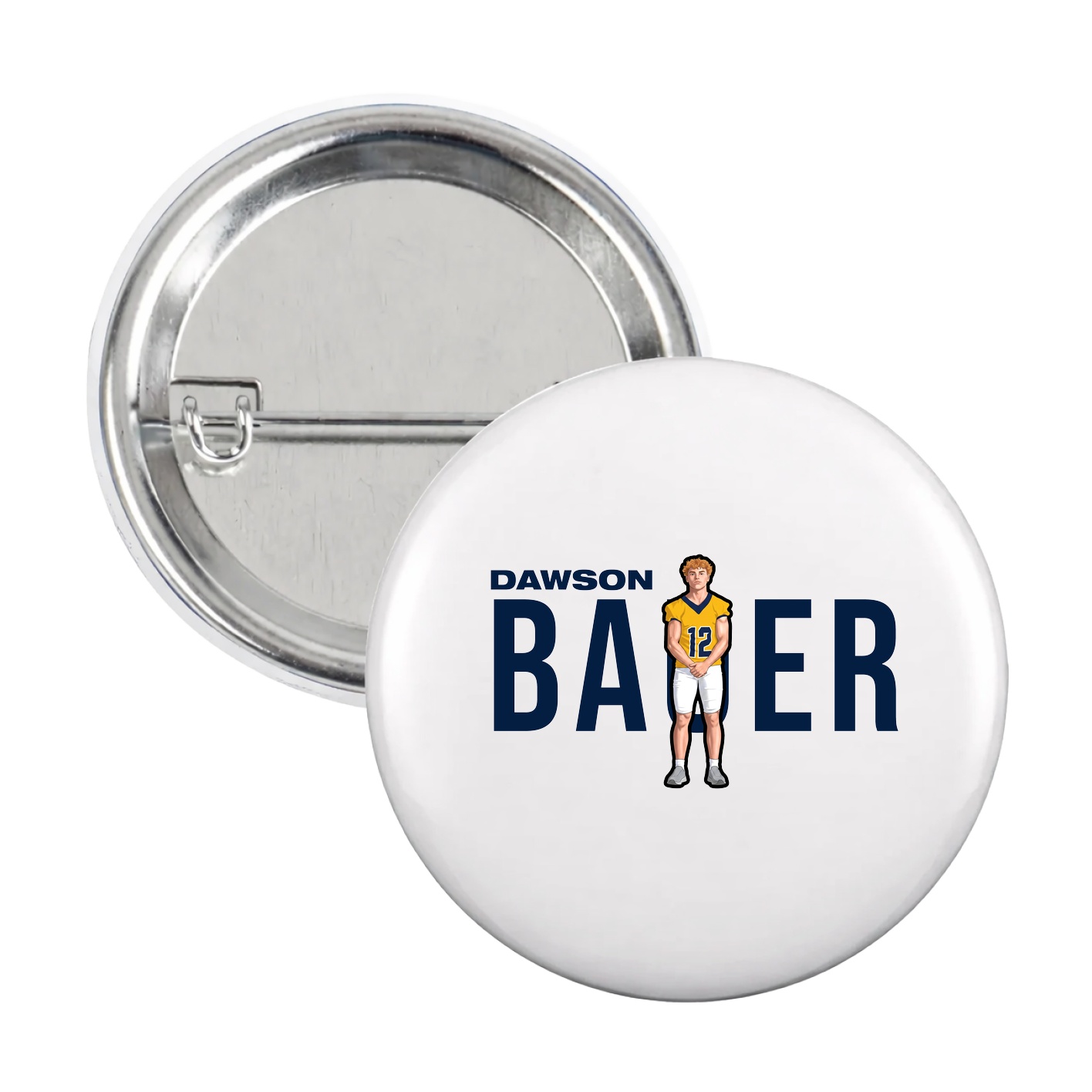 Game Day Button — Player Name in White