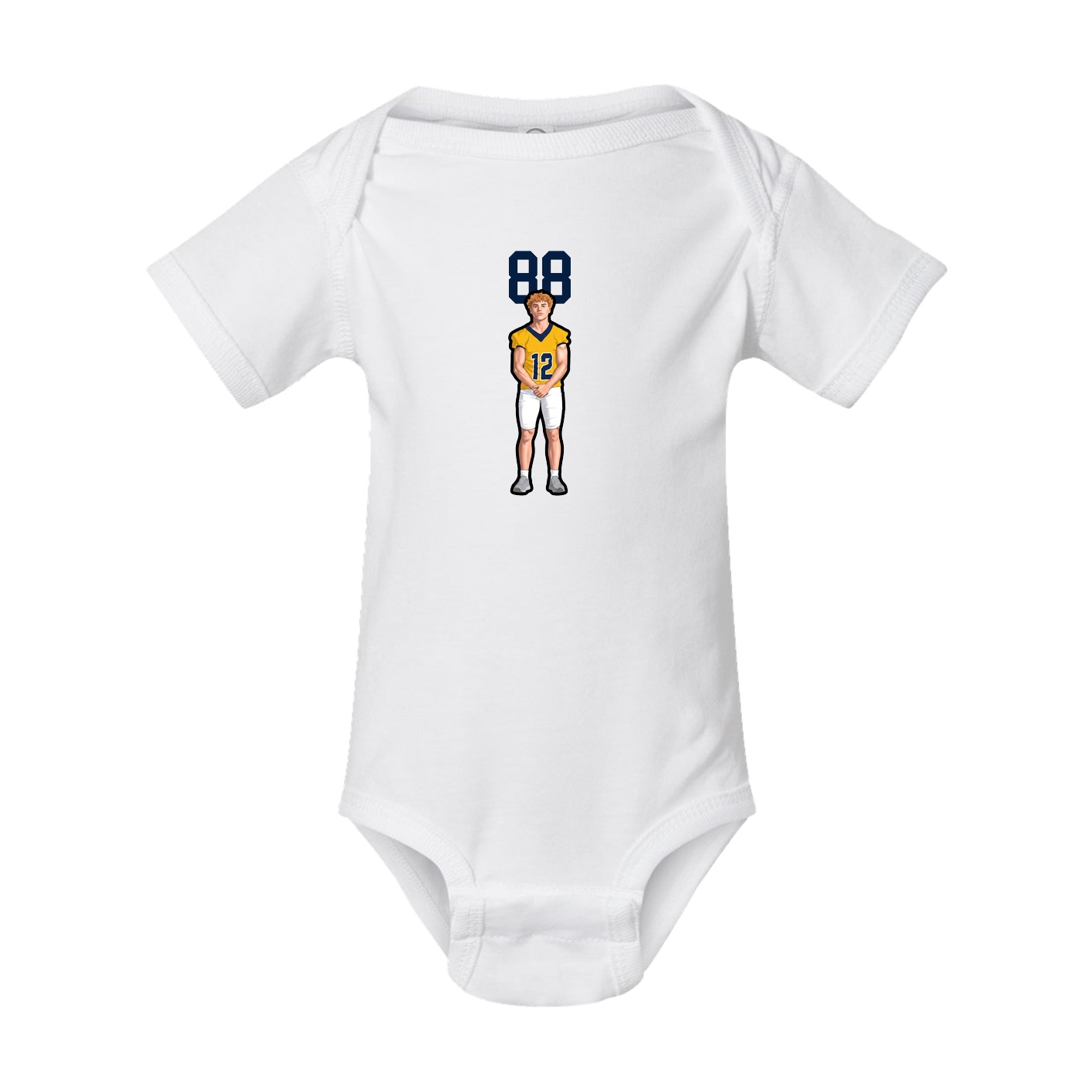 Baby Onesie — Number Top in White