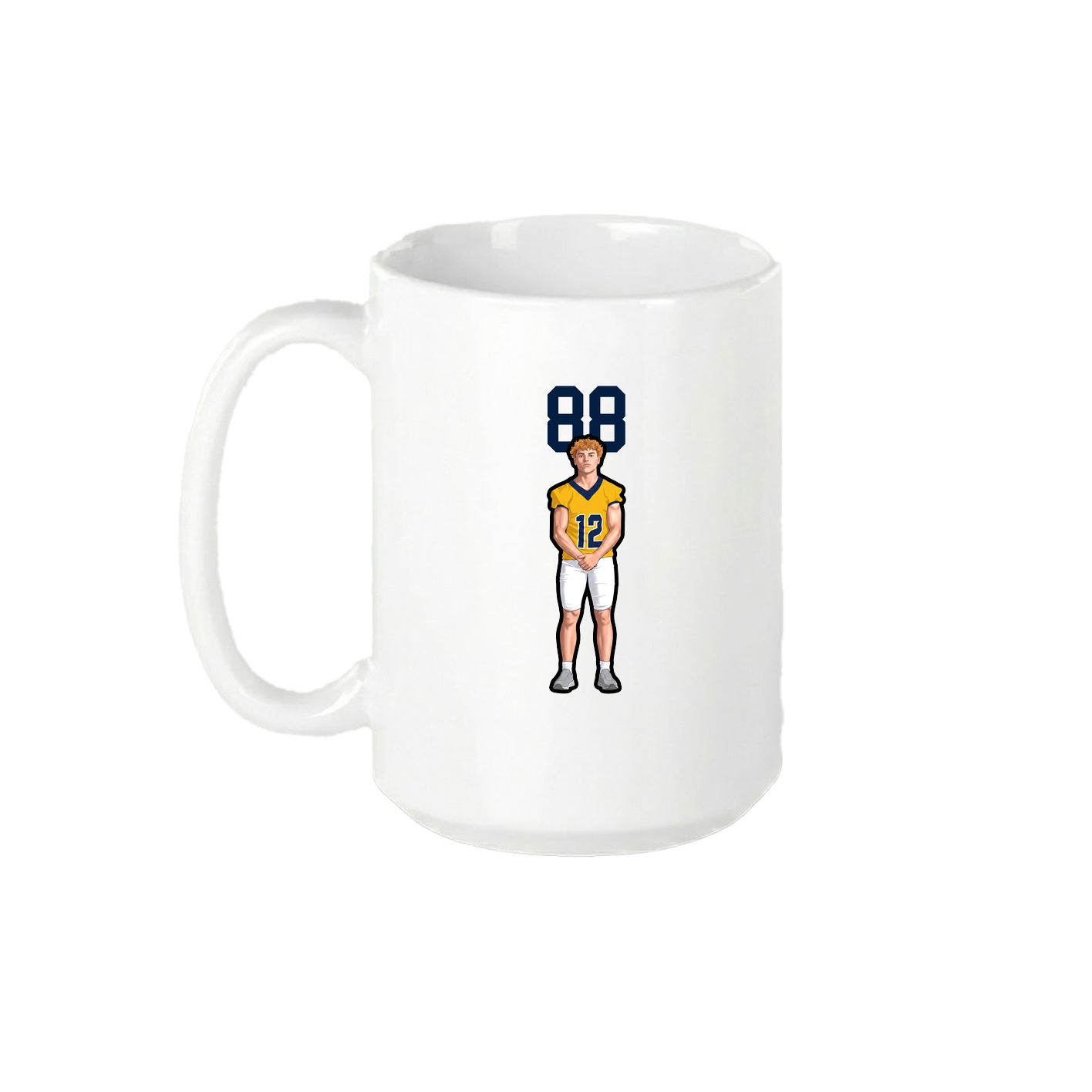 15oz Coffee Mug — Number Top in White