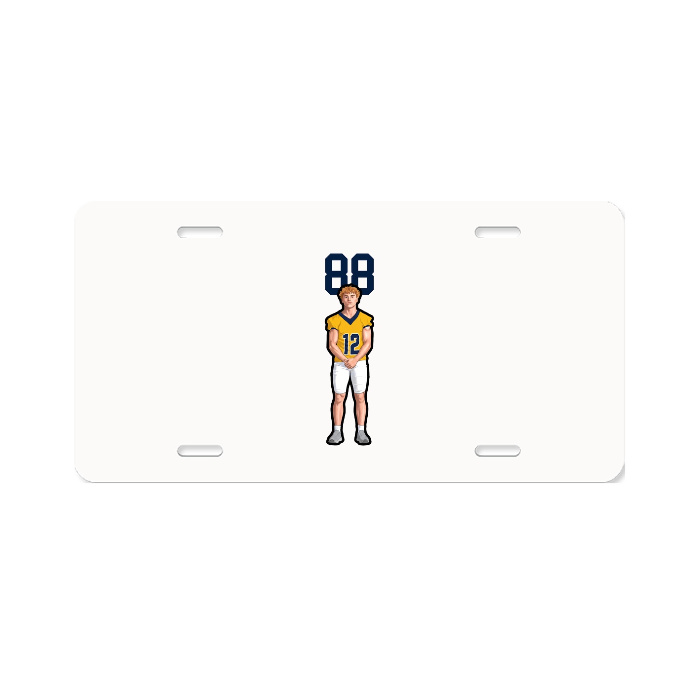 License Plate — Number Top in Classic