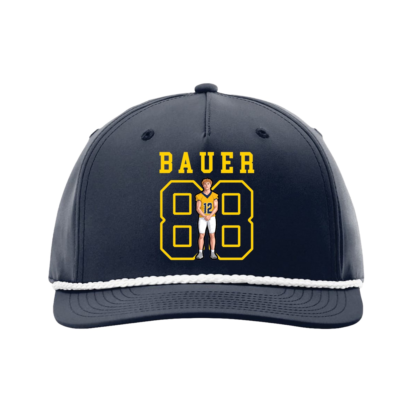 Five-Panel Classic Rope Cap — Shirsey in Navy