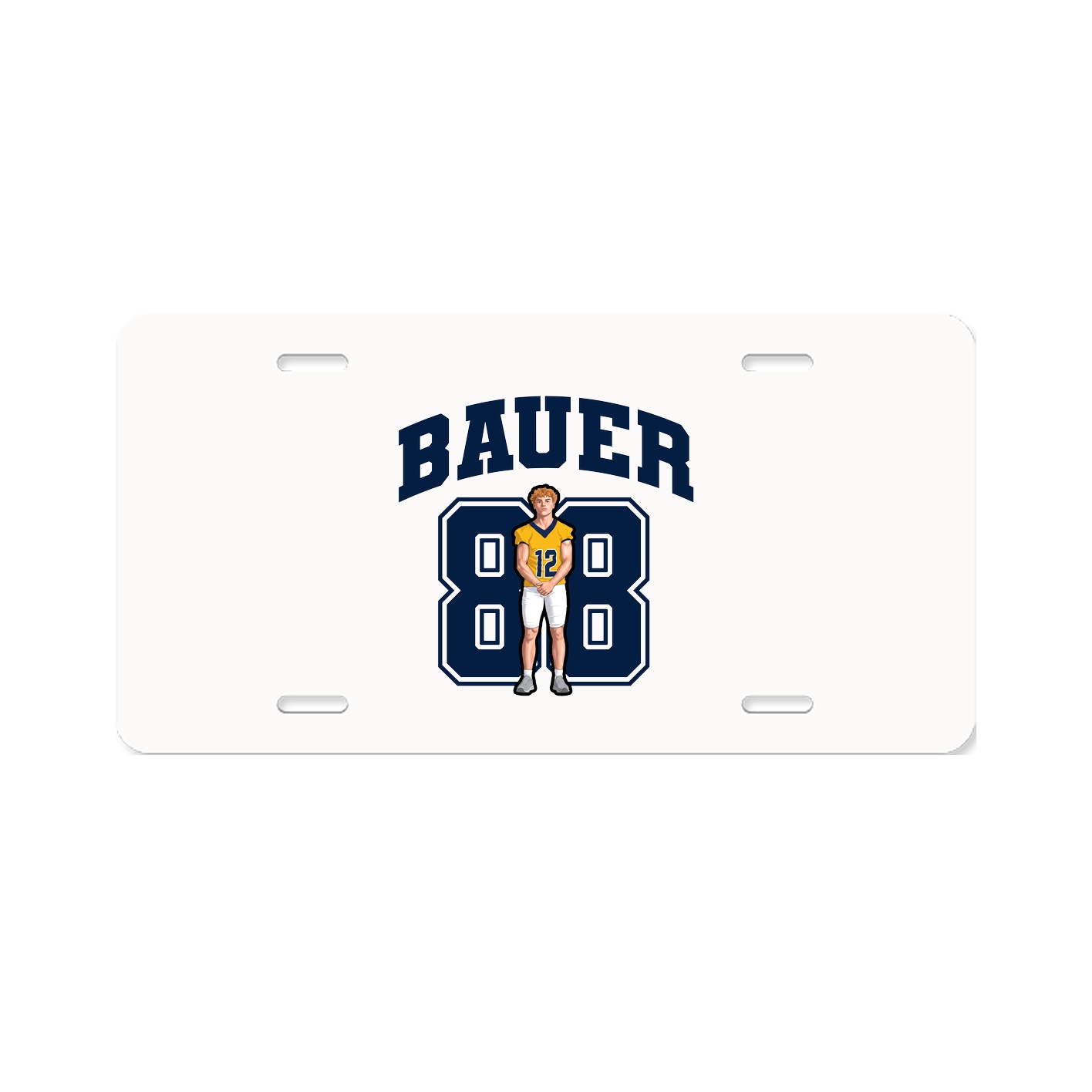 License Plate — Number in Classic