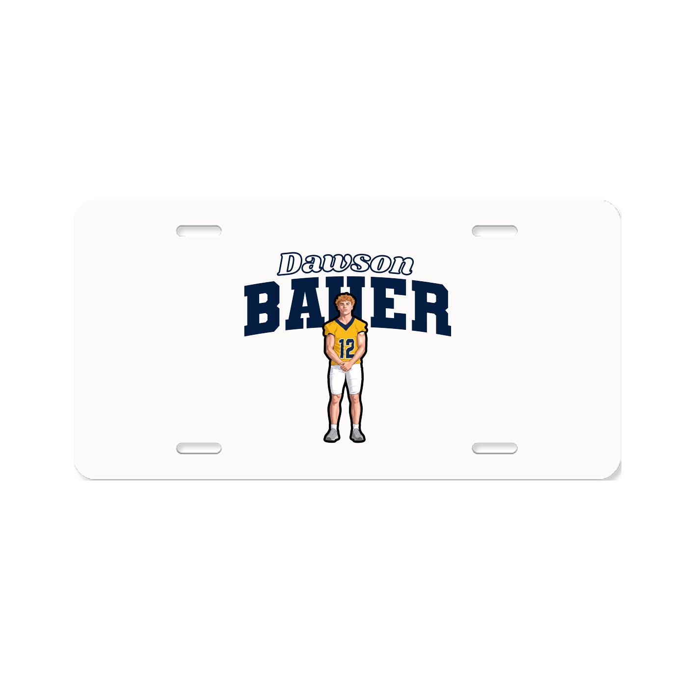 License Plate — Name Arch in Classic