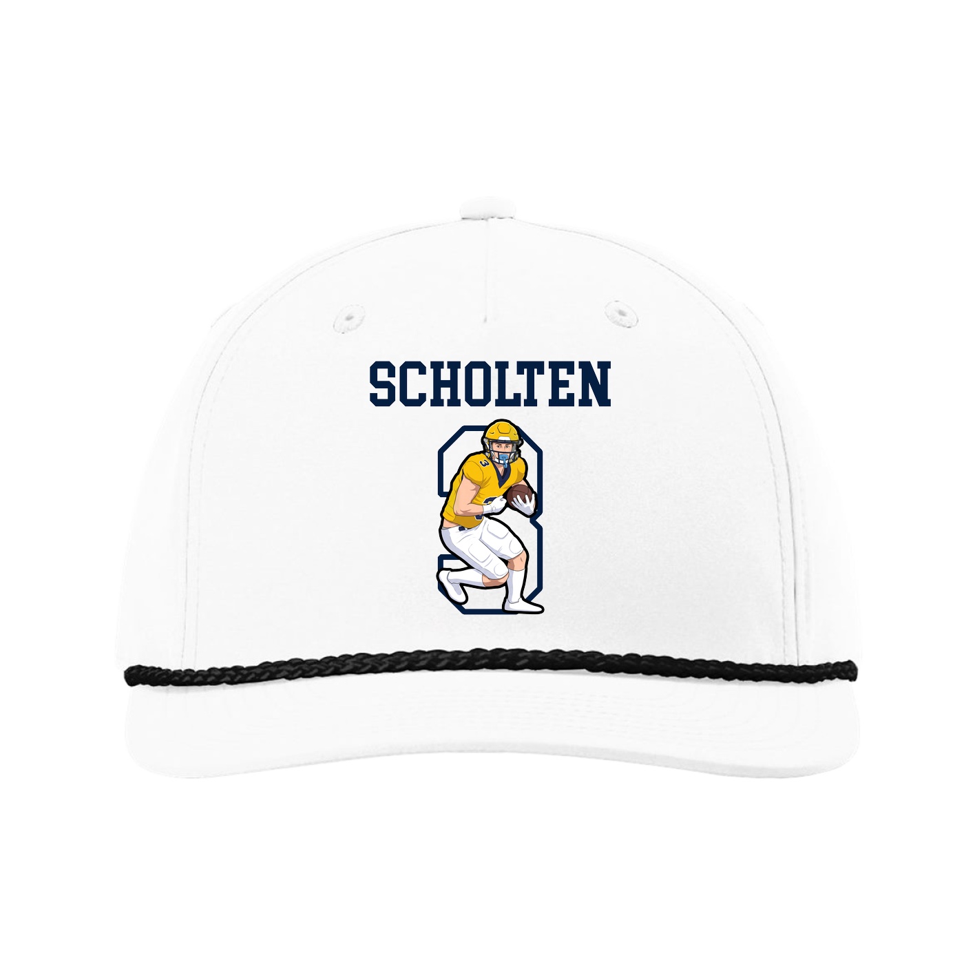 Five-Panel Classic Rope Cap — Shirsey in White