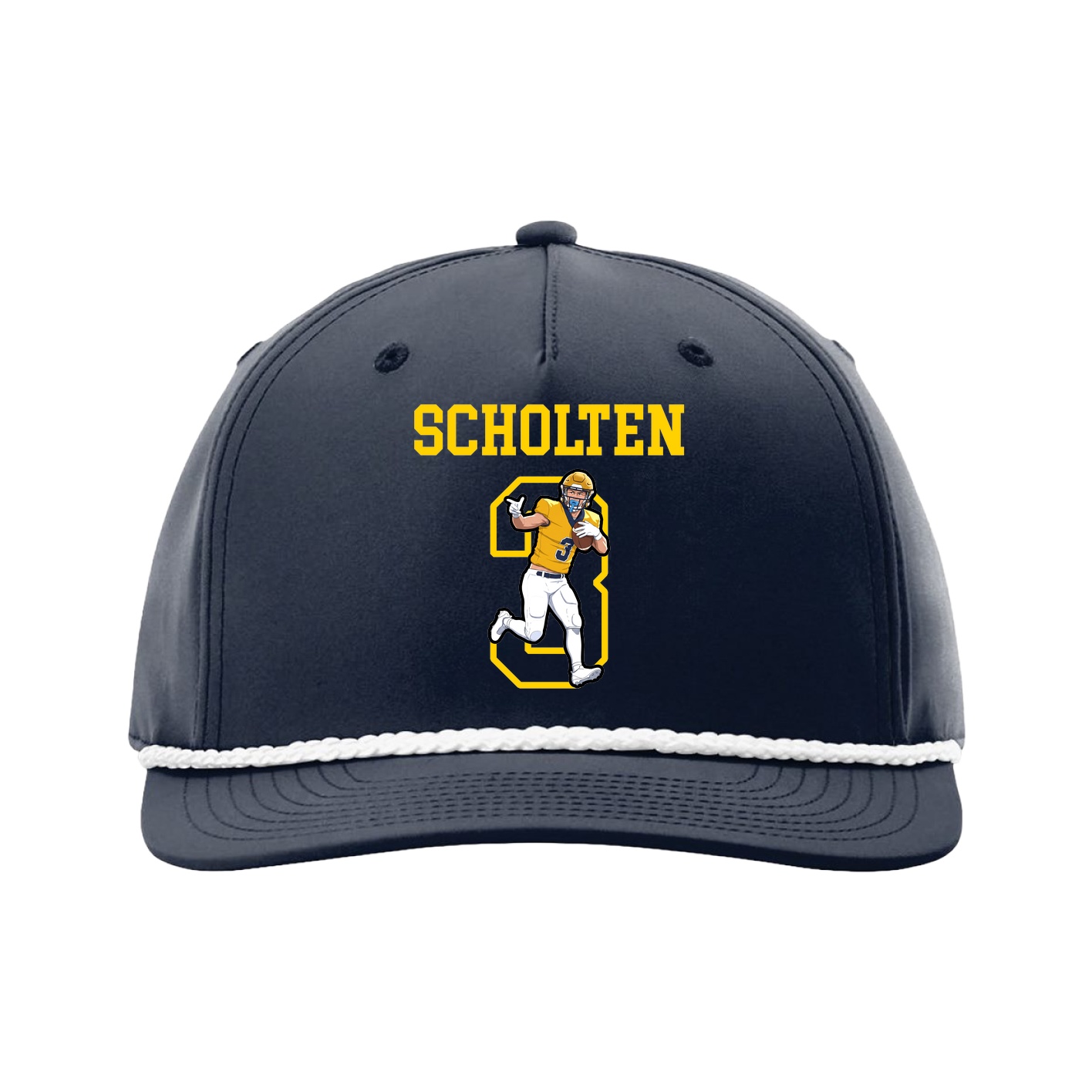 Five-Panel Classic Rope Cap — Shirsey in Navy