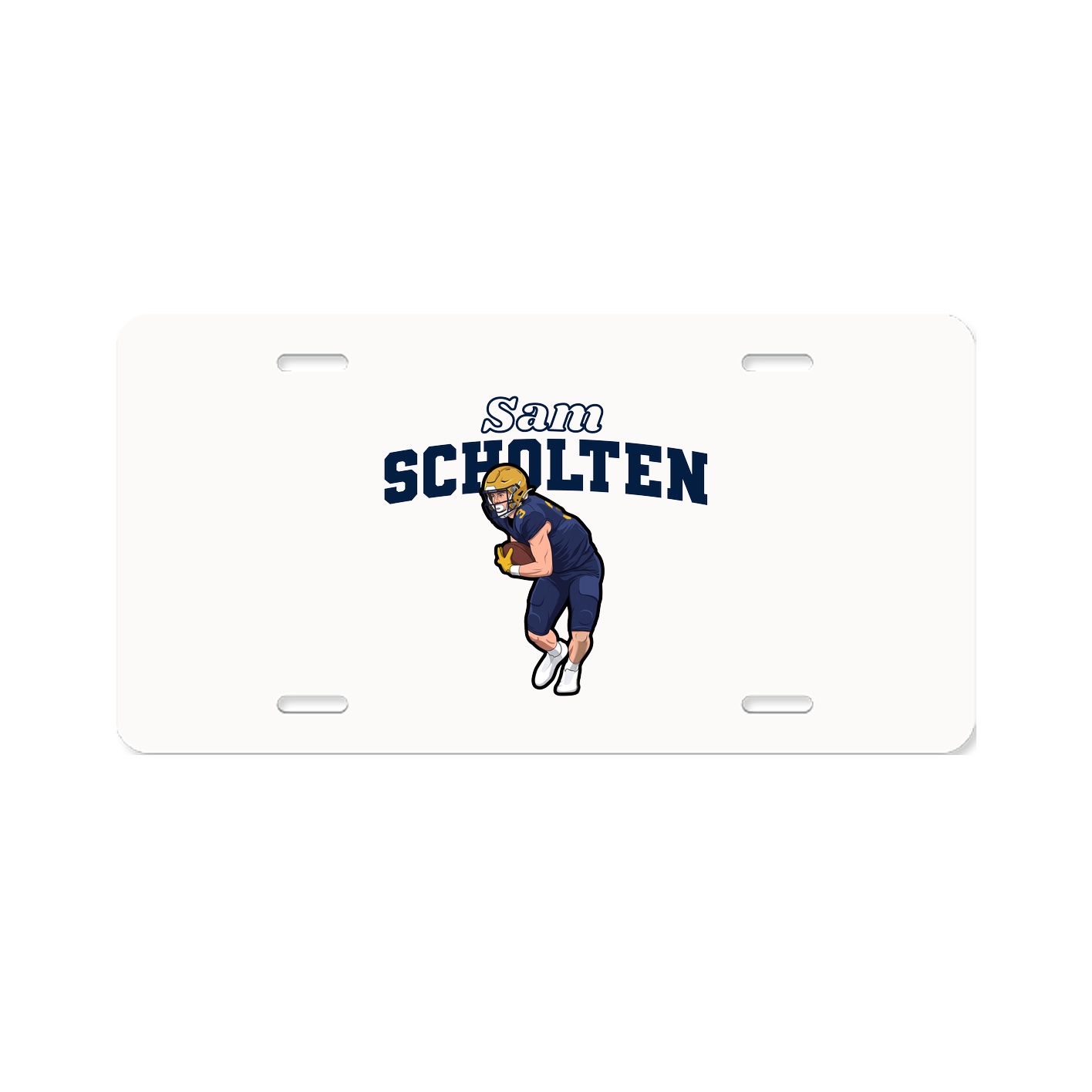 License Plate — Name Arch in Classic