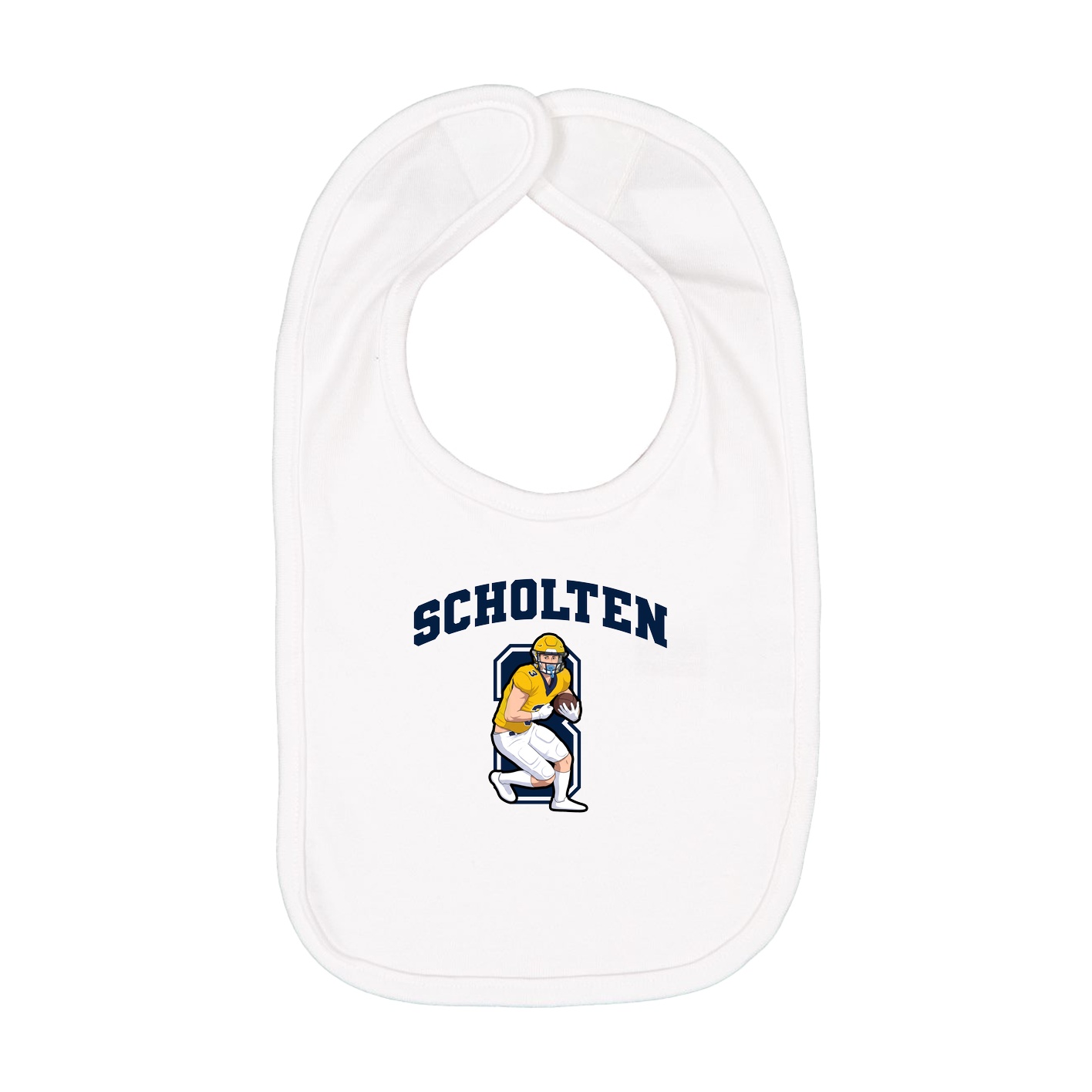 Infant Bib — Number in White