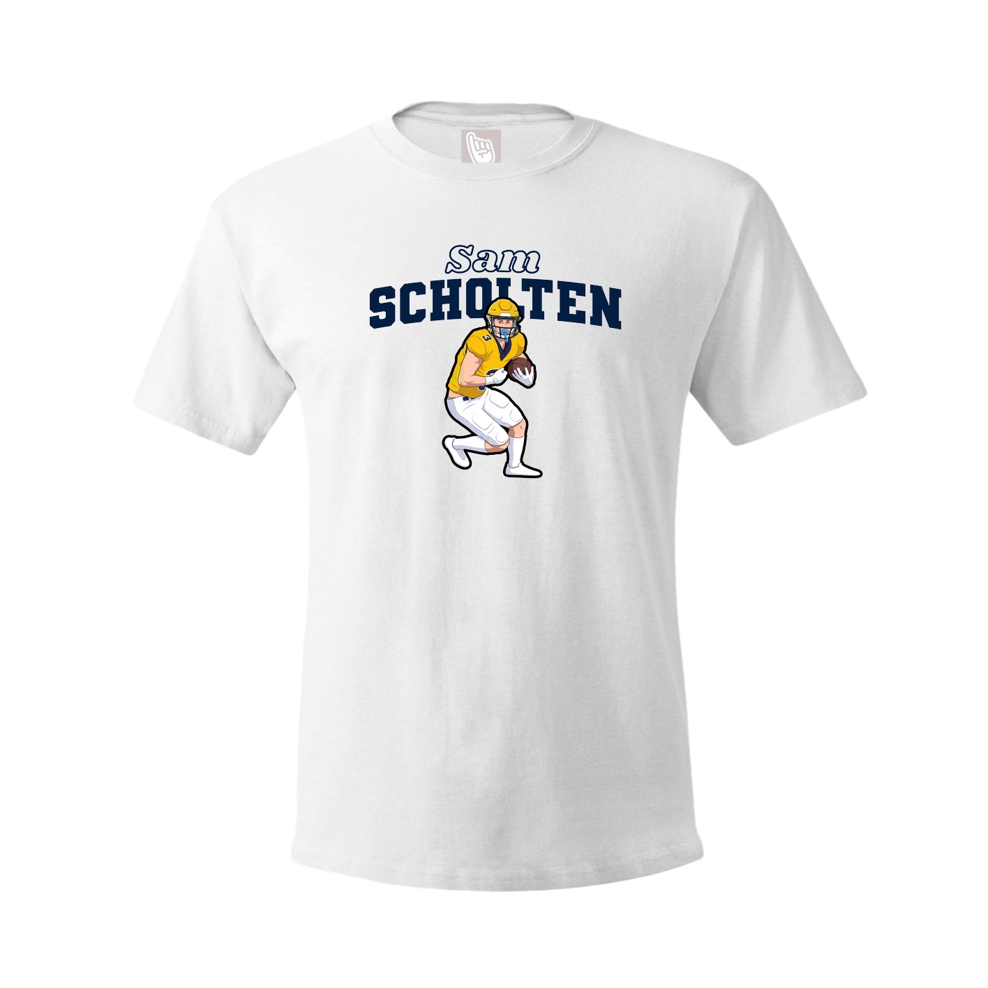 Youth Tee — Name Arch in White