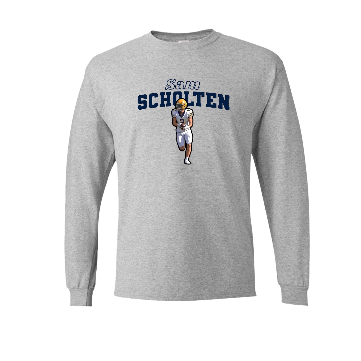 Long Sleeve Tee — Name Arch in Grey