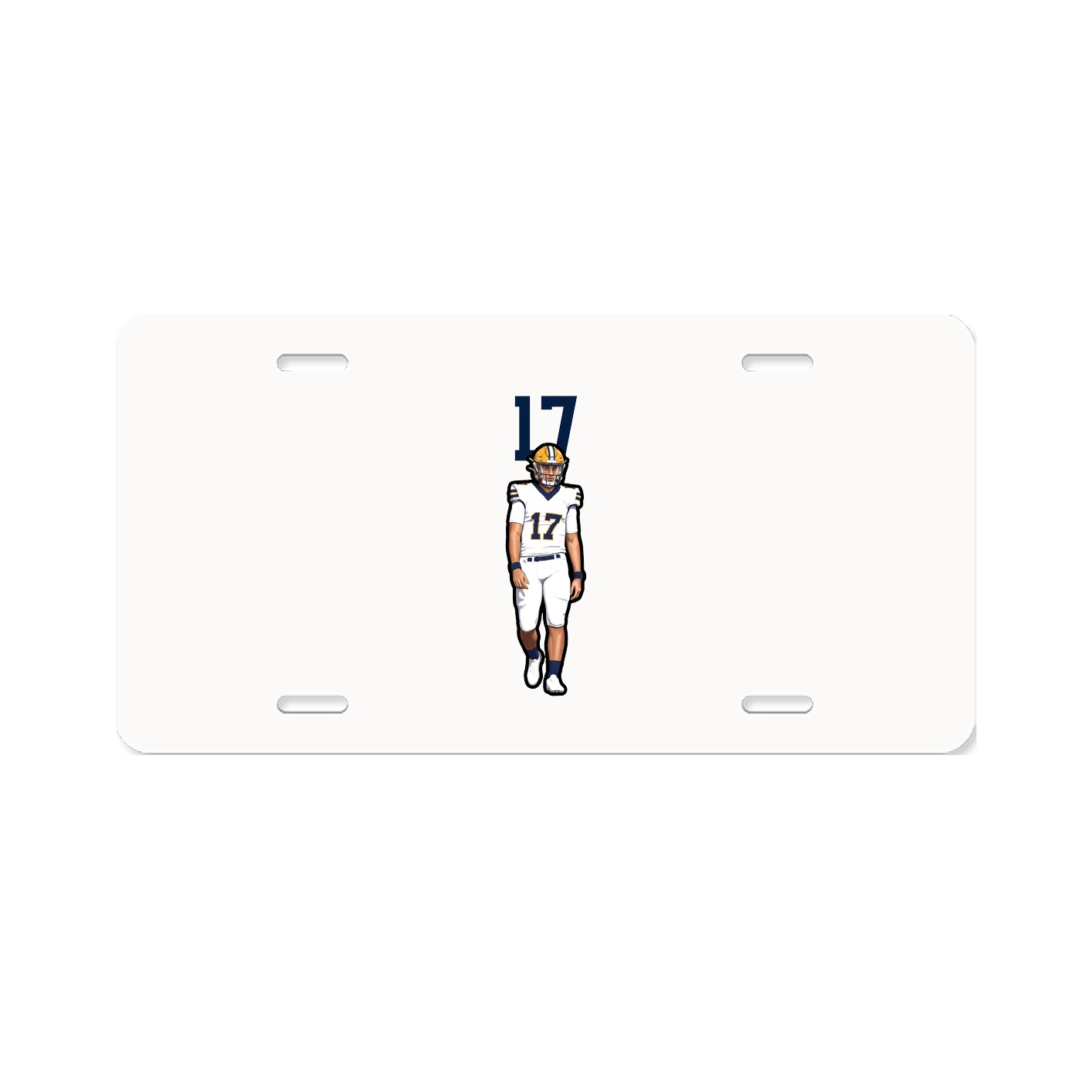 License Plate — Number Top in Classic