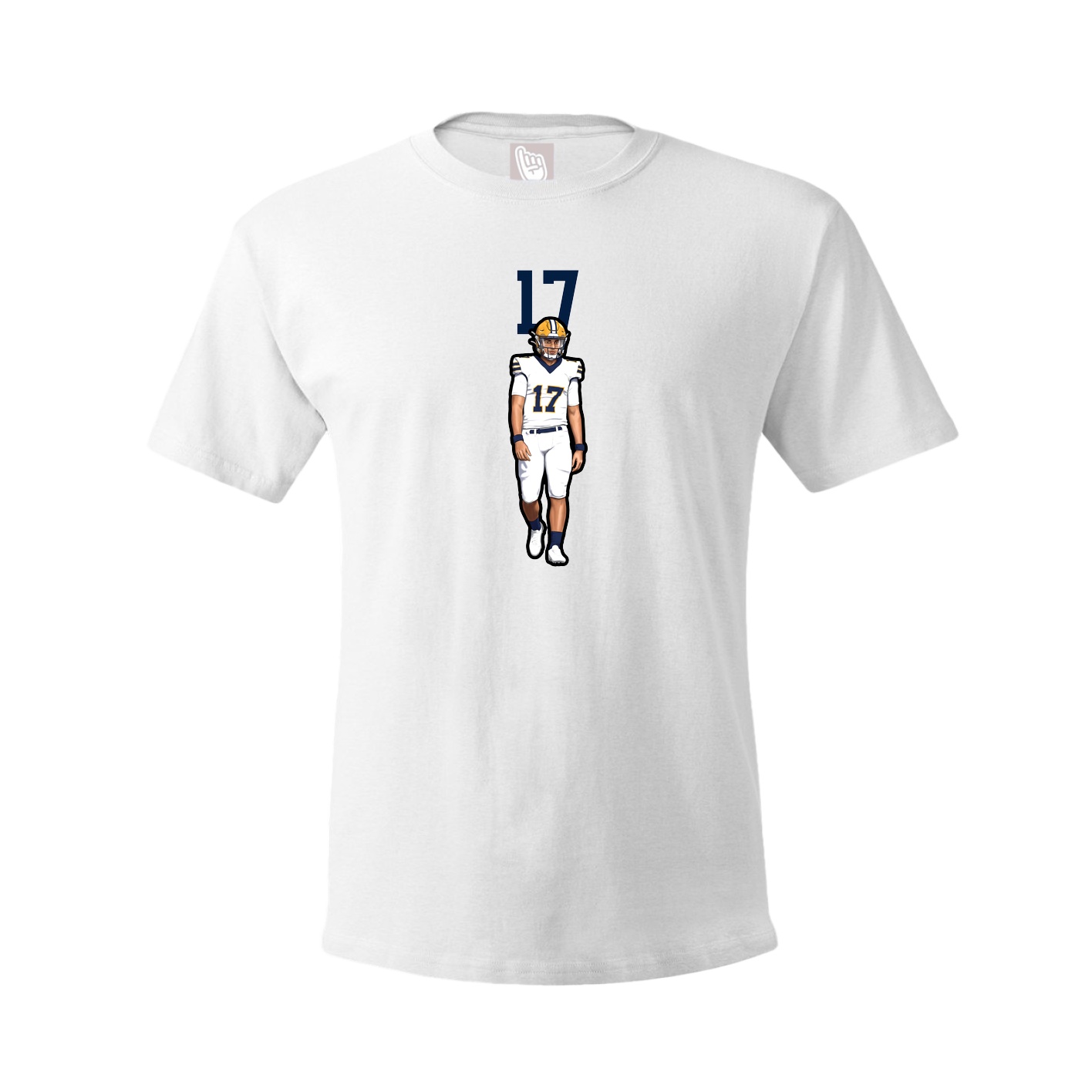 Youth Tee — Number Top in White