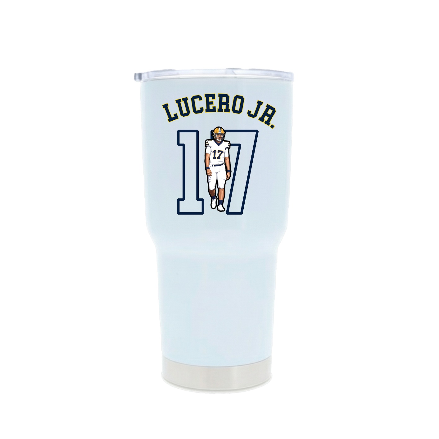 30oz Stainless Steel Tumbler — Shirsey Arch in White