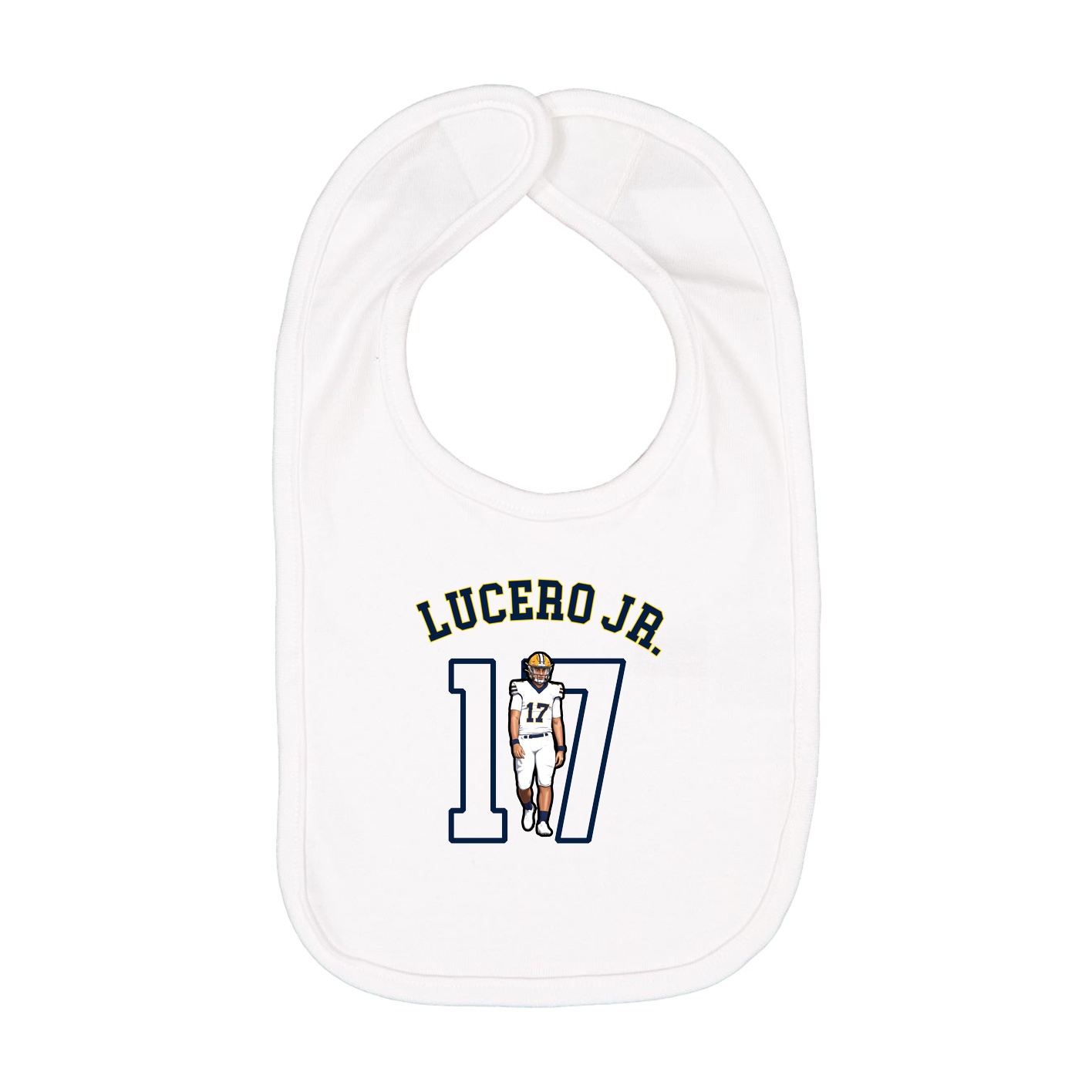 Infant Bib — Shirsey Arch in White