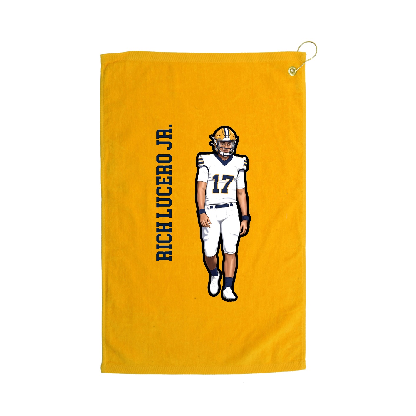 Golf Towel — Name Vertical in Gold