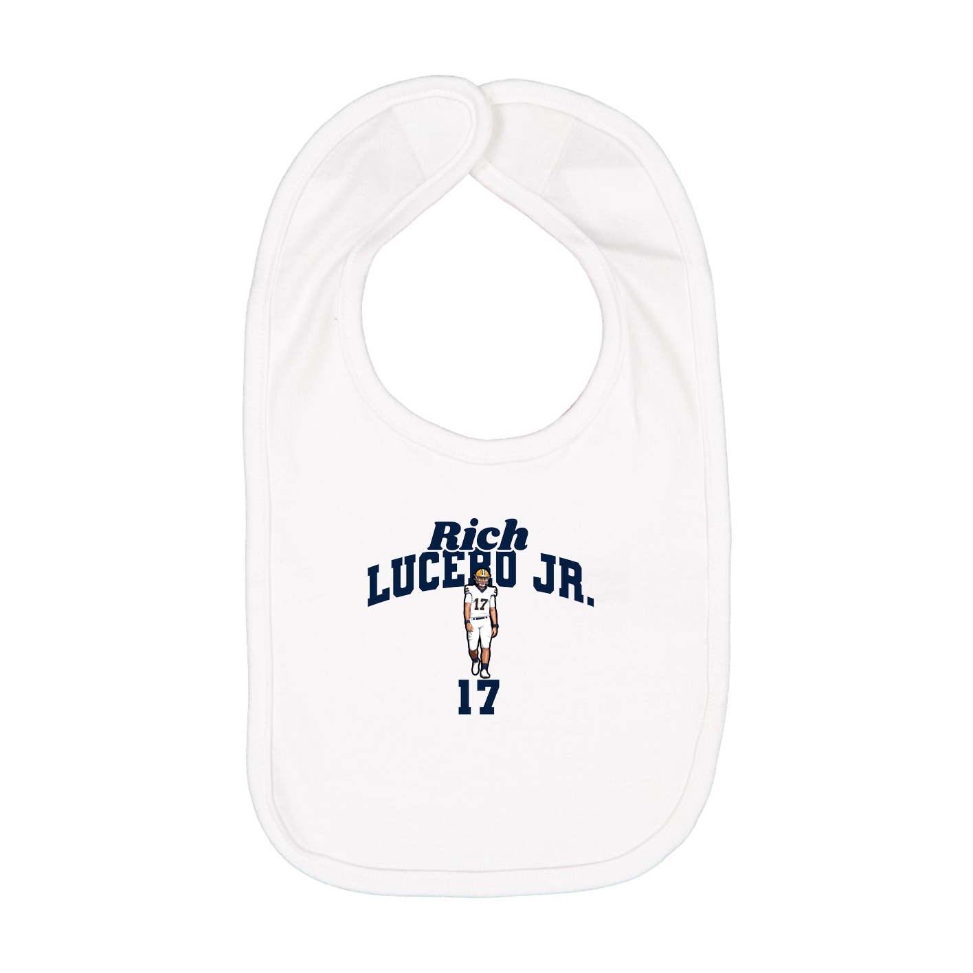 Infant Bib — Signature Arch in White