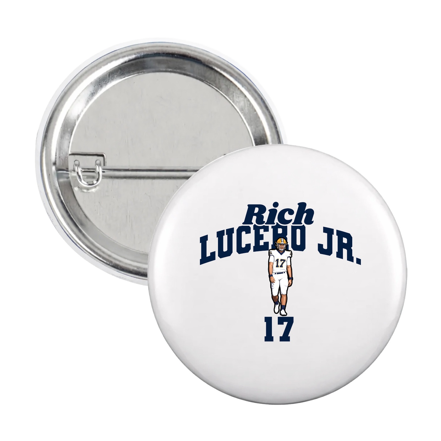 Game Day Button — Signature Arch in White