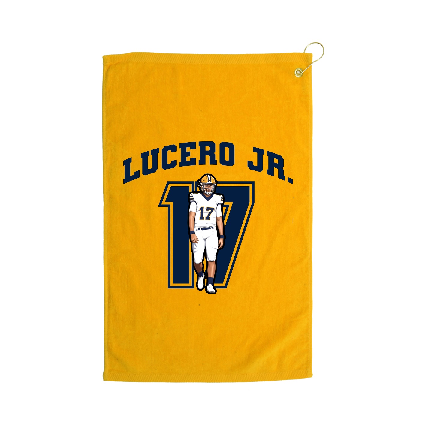 Golf Towel — Number in Gold