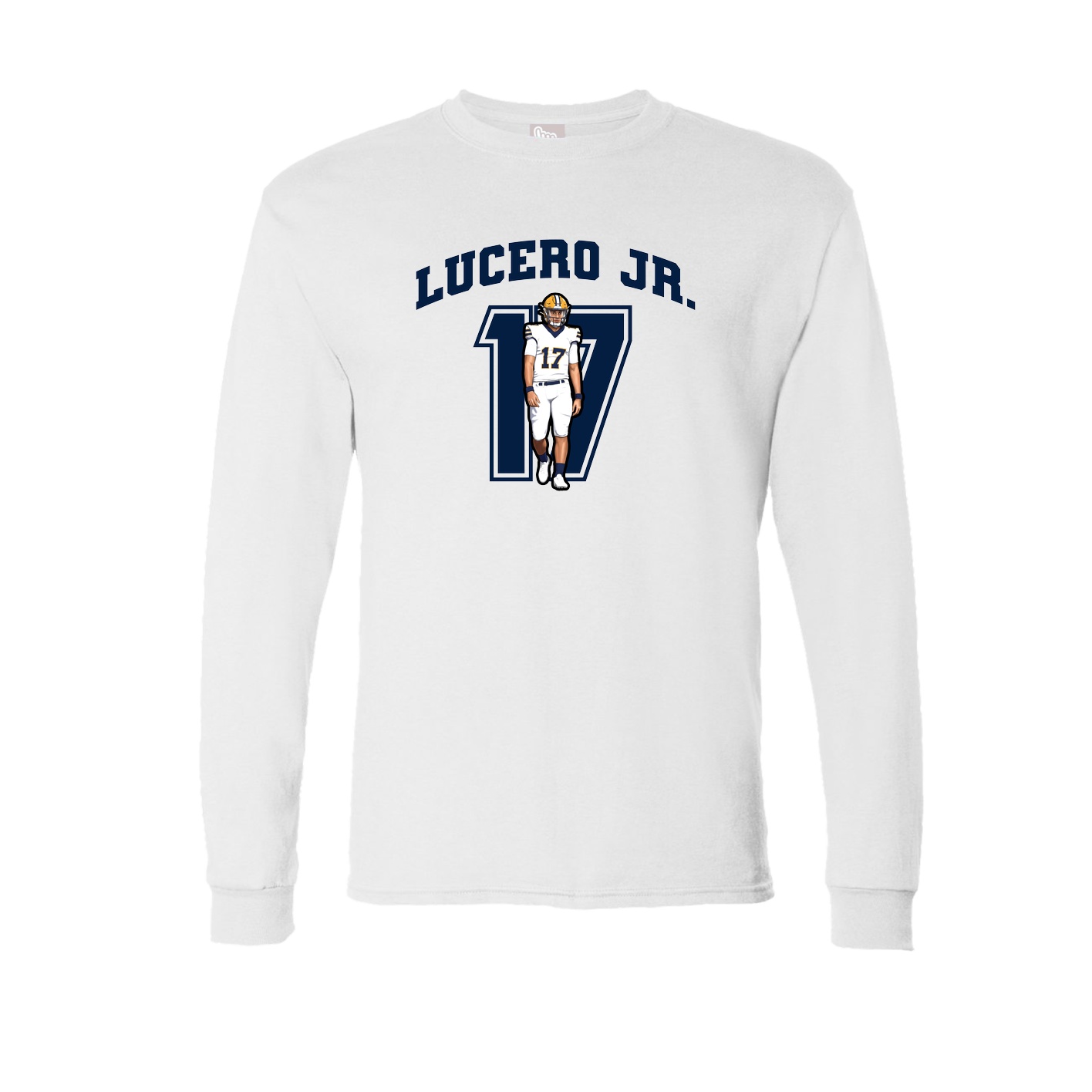 Long Sleeve Tee — Number in White