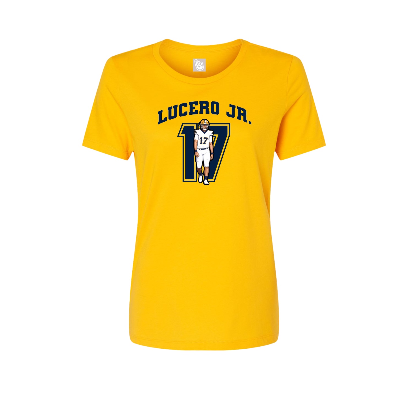 Fitted Women's Tee — Number in Gold