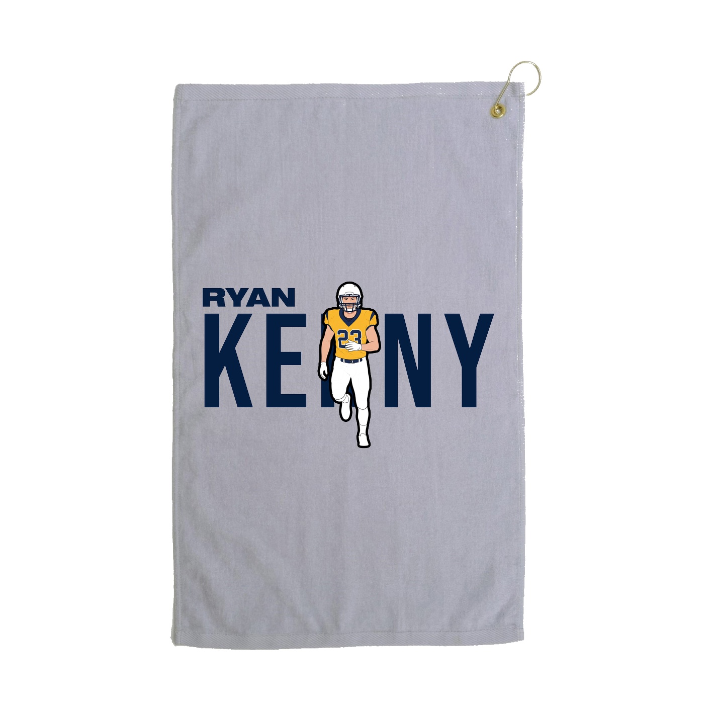 Golf Towel — Player Name in Grey