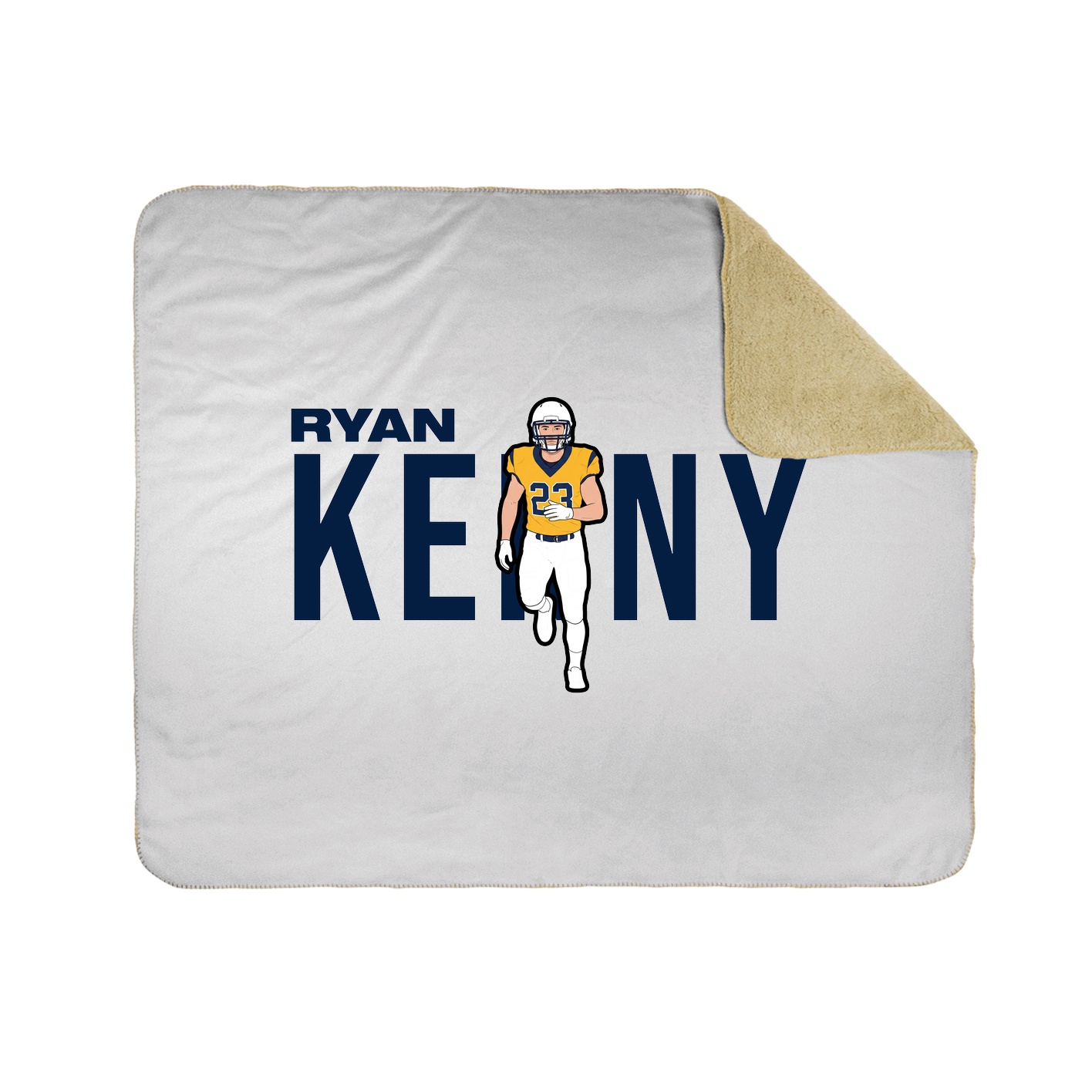 Throw Blanket — Player Name in White