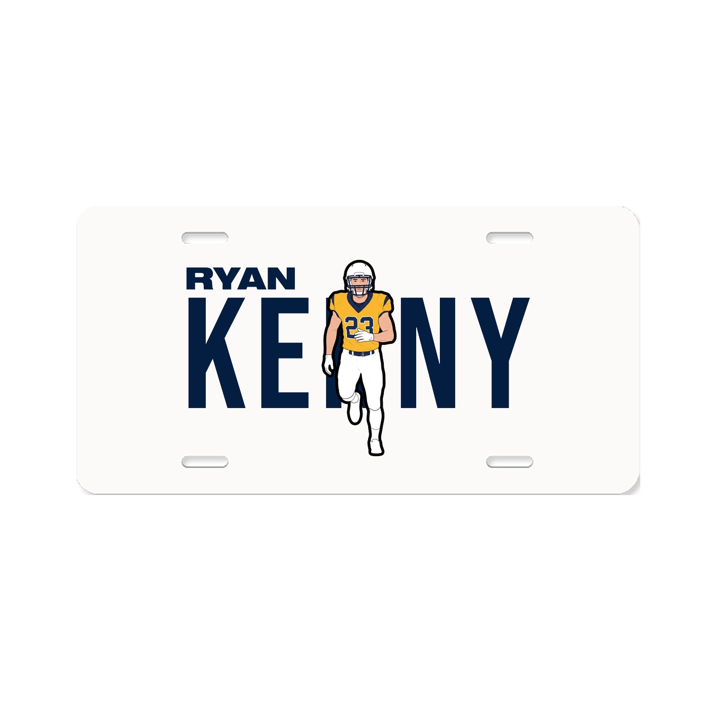 License Plate — Player Name in Classic