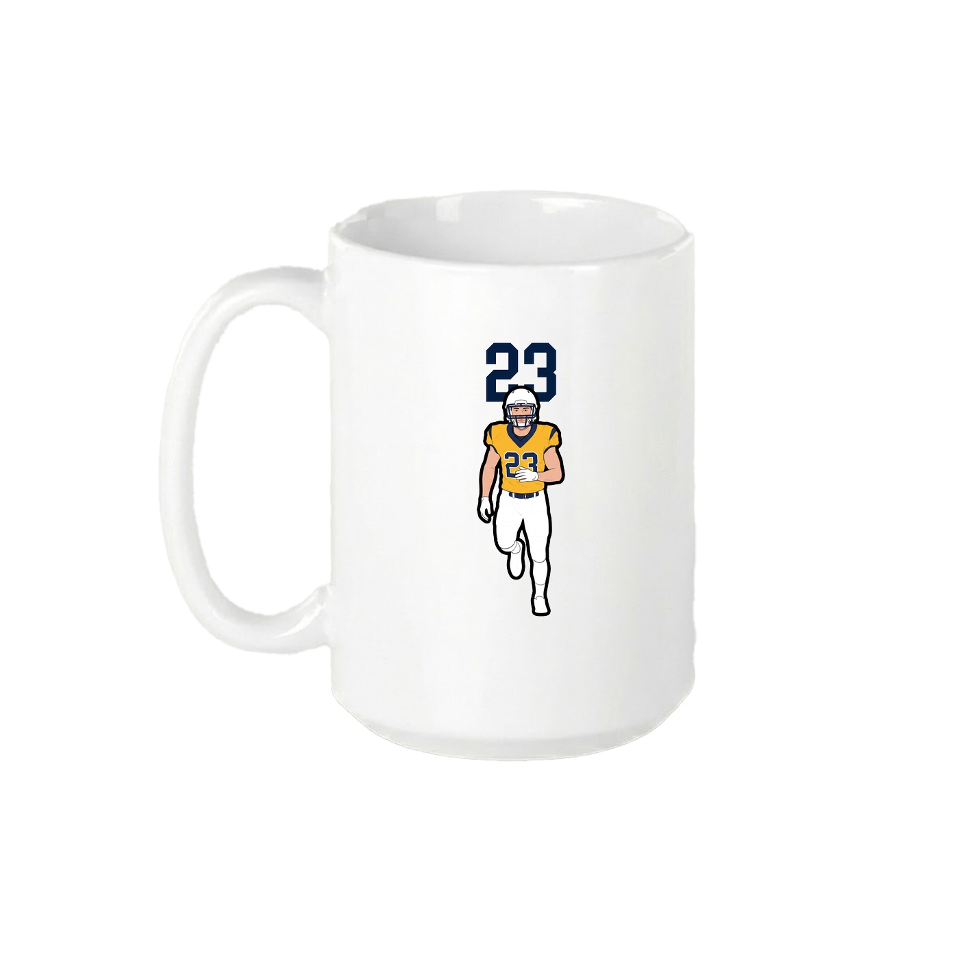 15oz Coffee Mug — Number Top in White