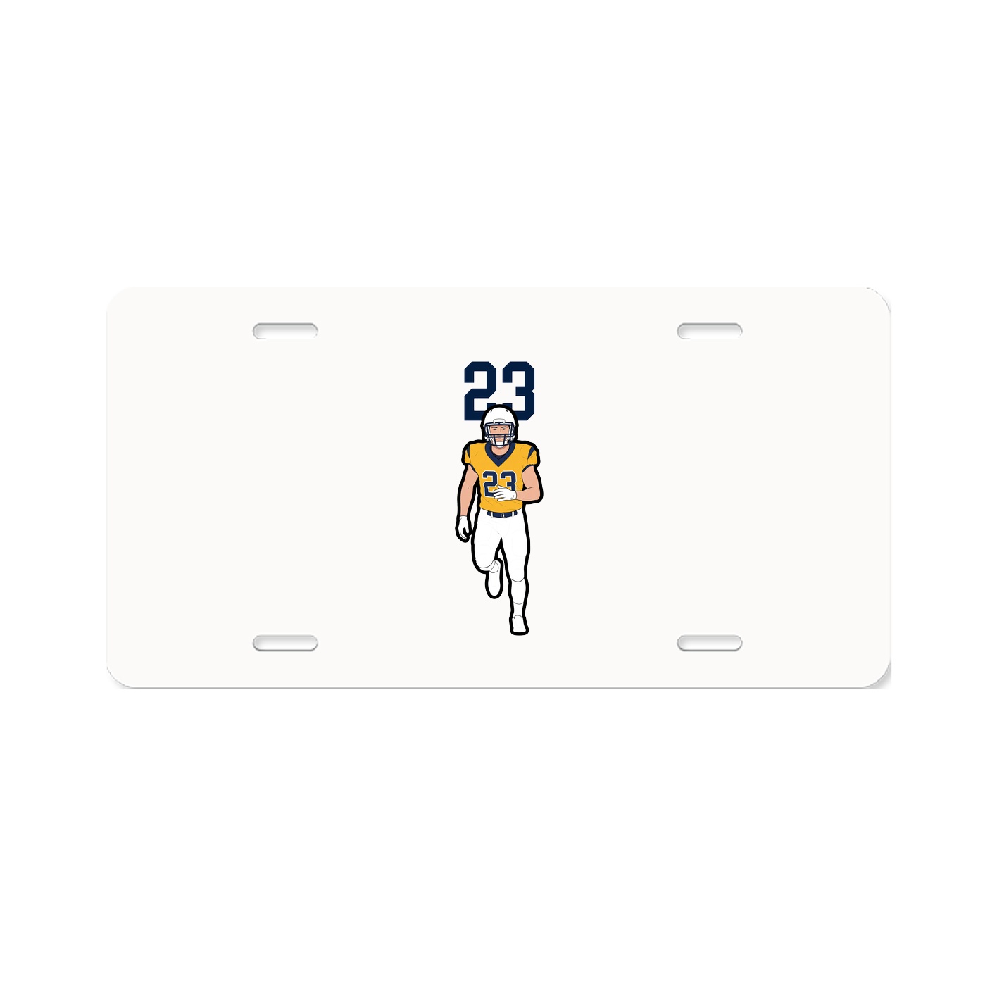 License Plate — Number Top in Classic
