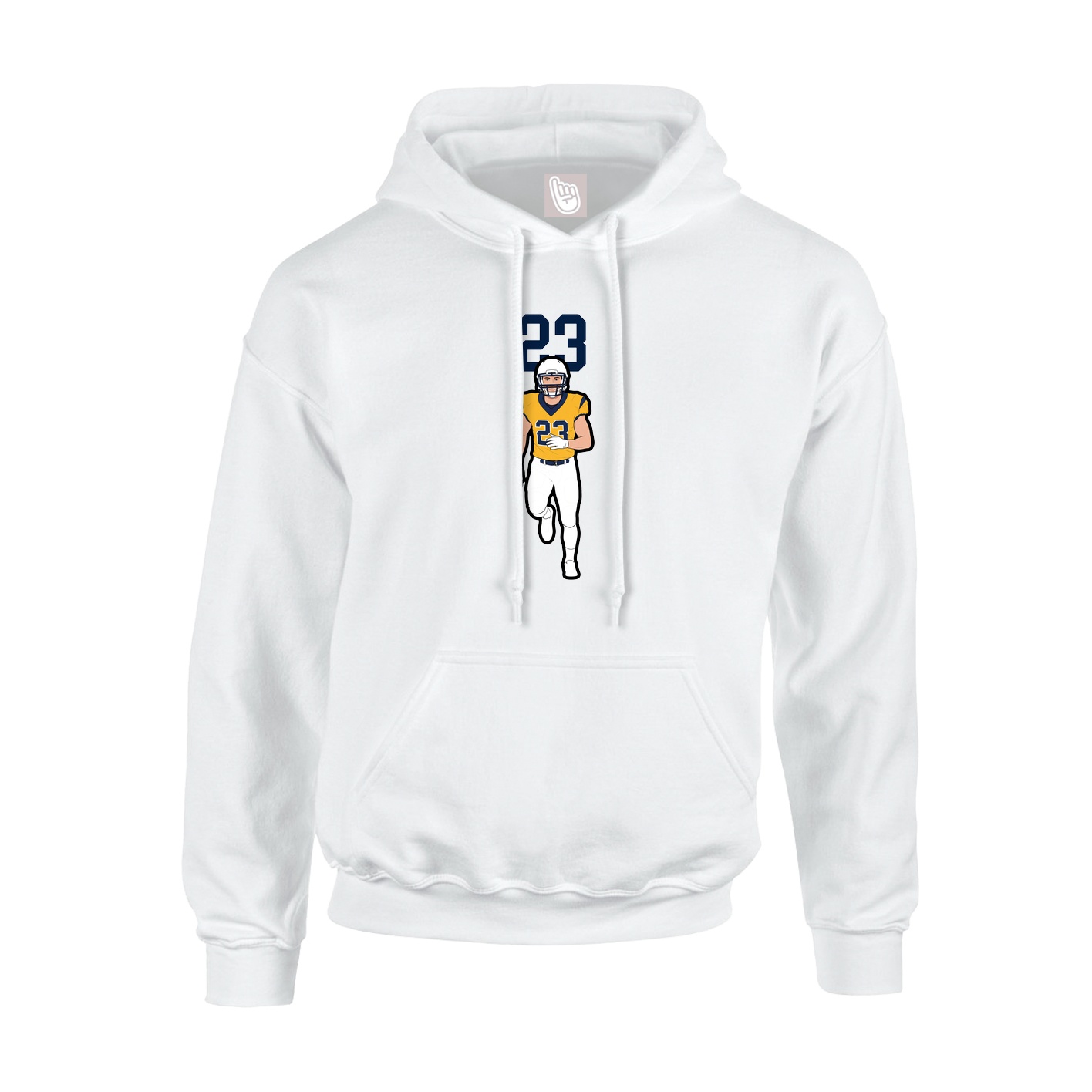 Hoodie — Number Top in White