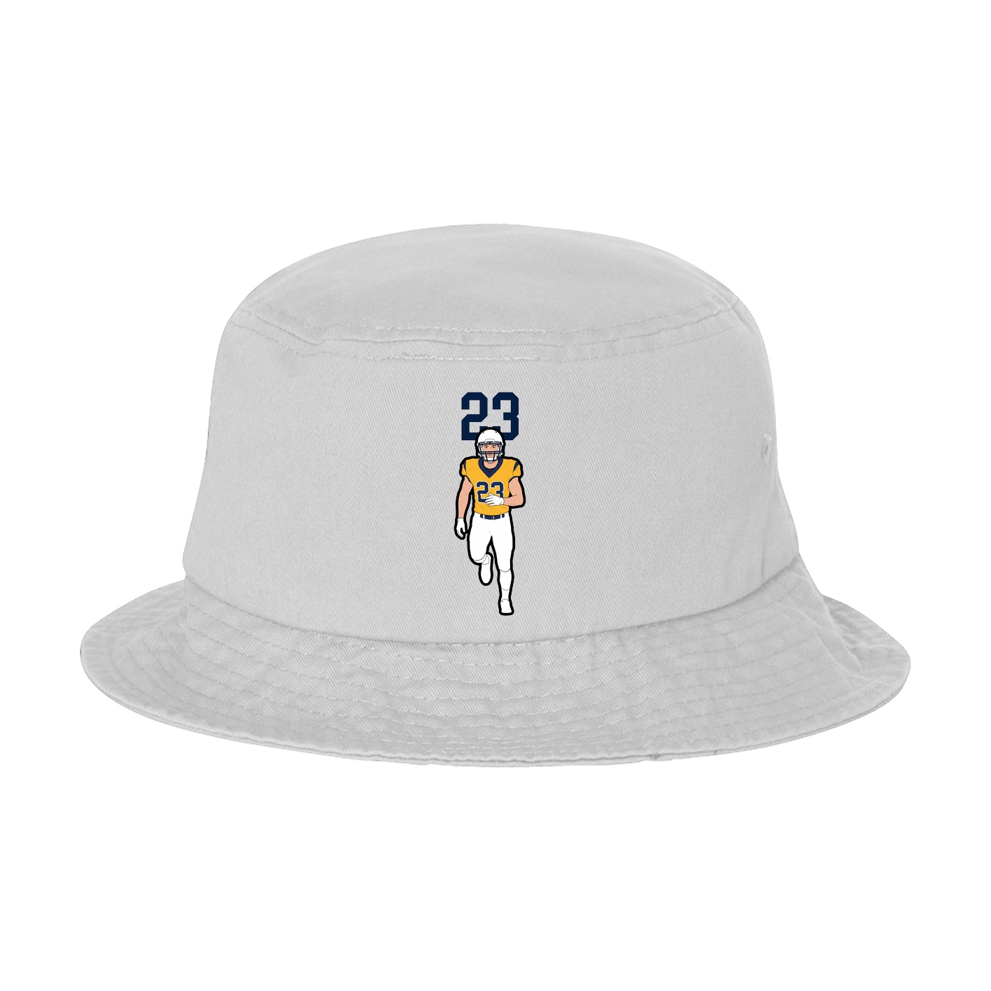Bucket Cap — Number Top in White