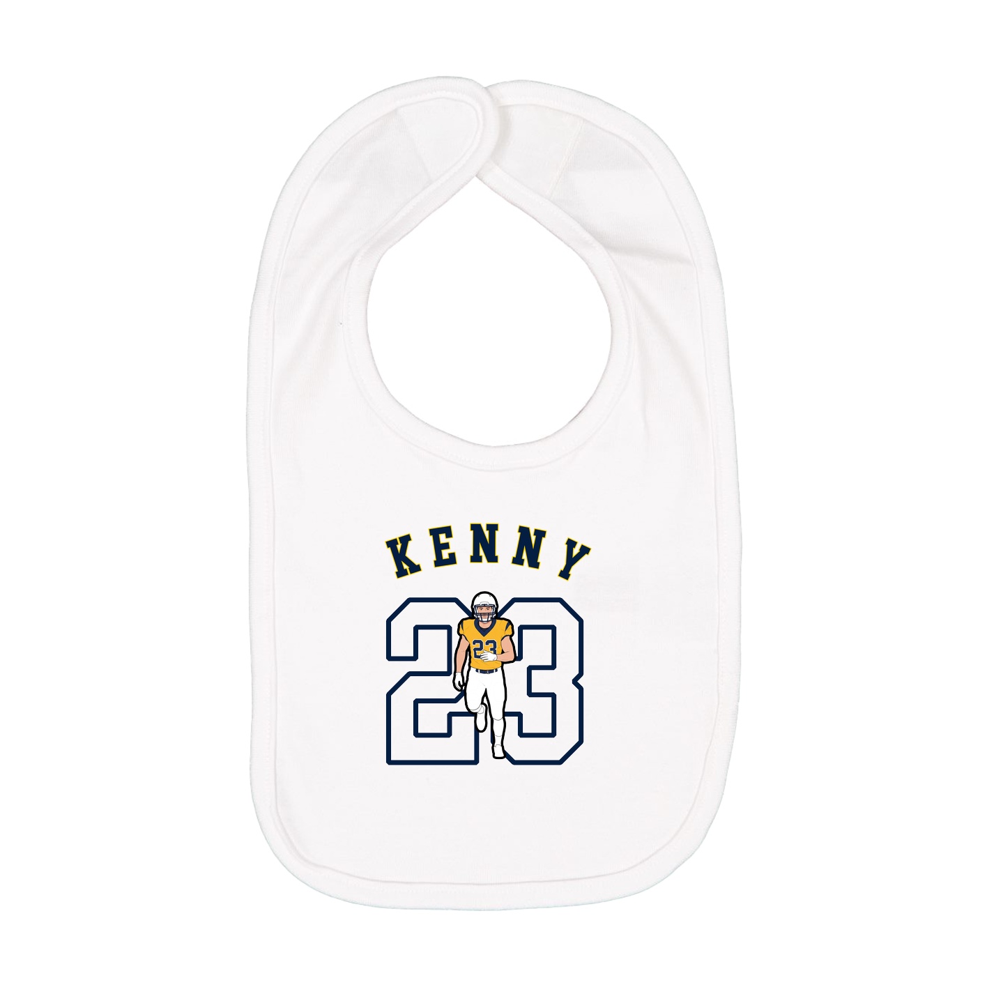 Infant Bib — Shirsey Arch in White