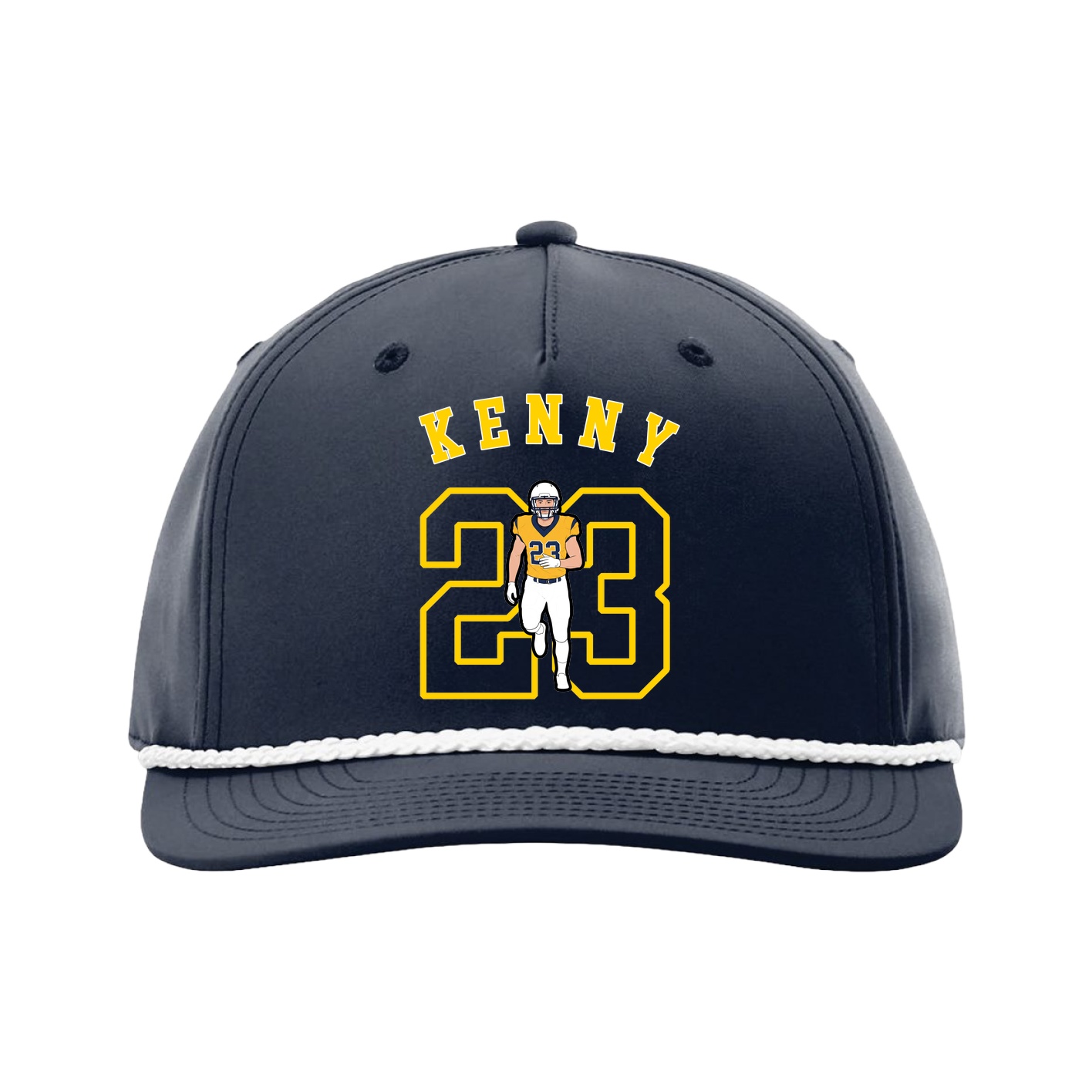 Five-Panel Classic Rope Cap — Shirsey Arch in Navy