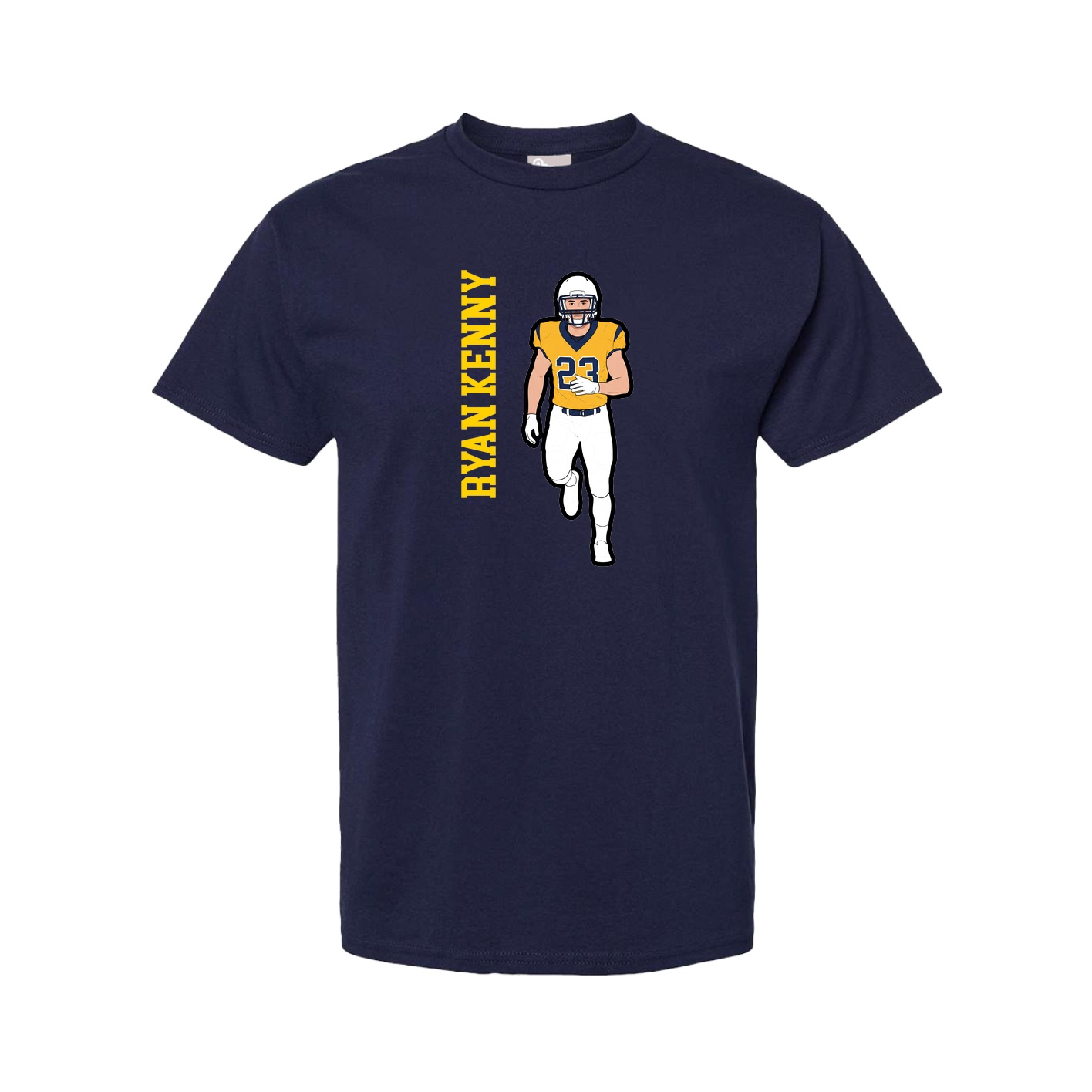 Youth Tee — Name Vertical in Navy