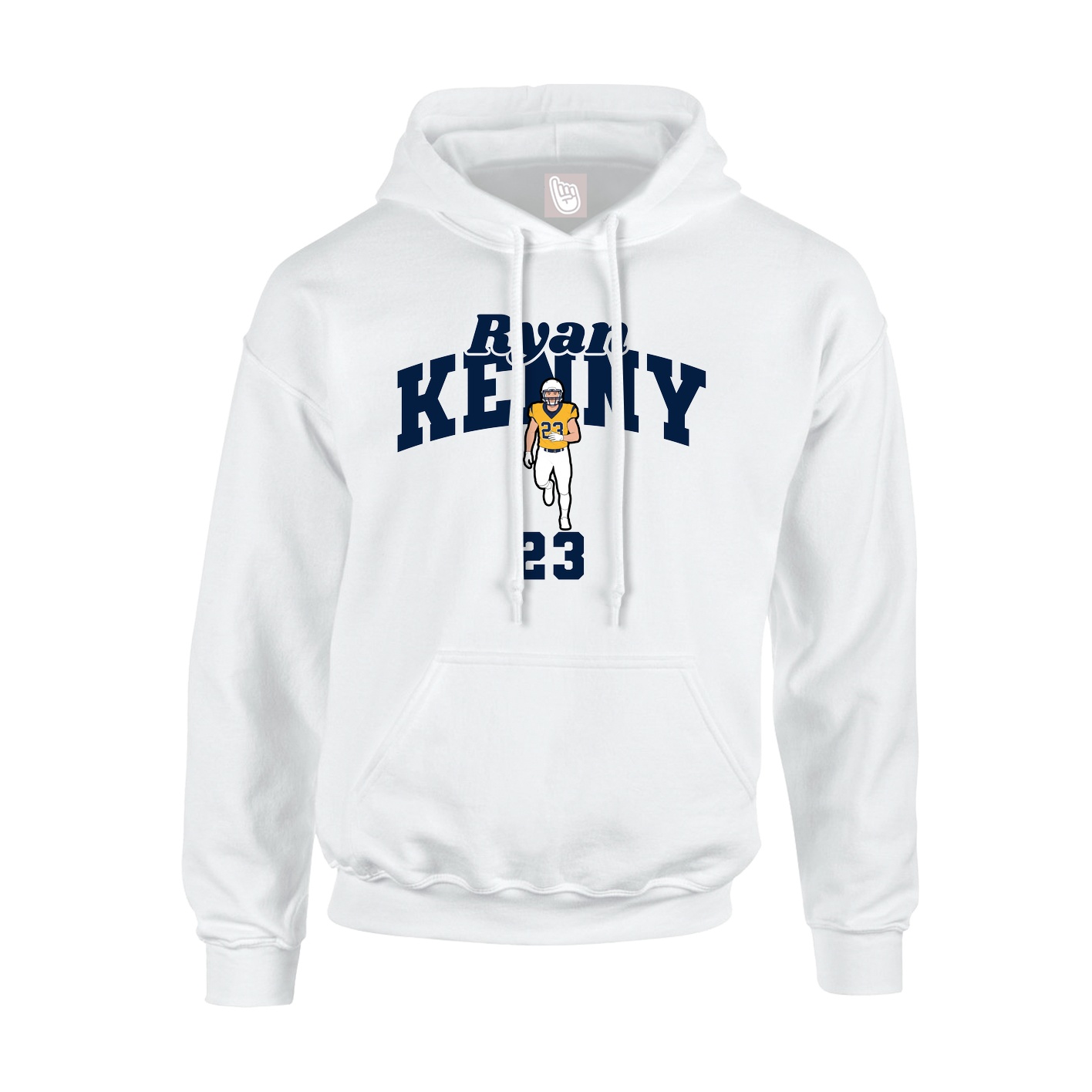 Youth Hoodie — Signature Arch in White