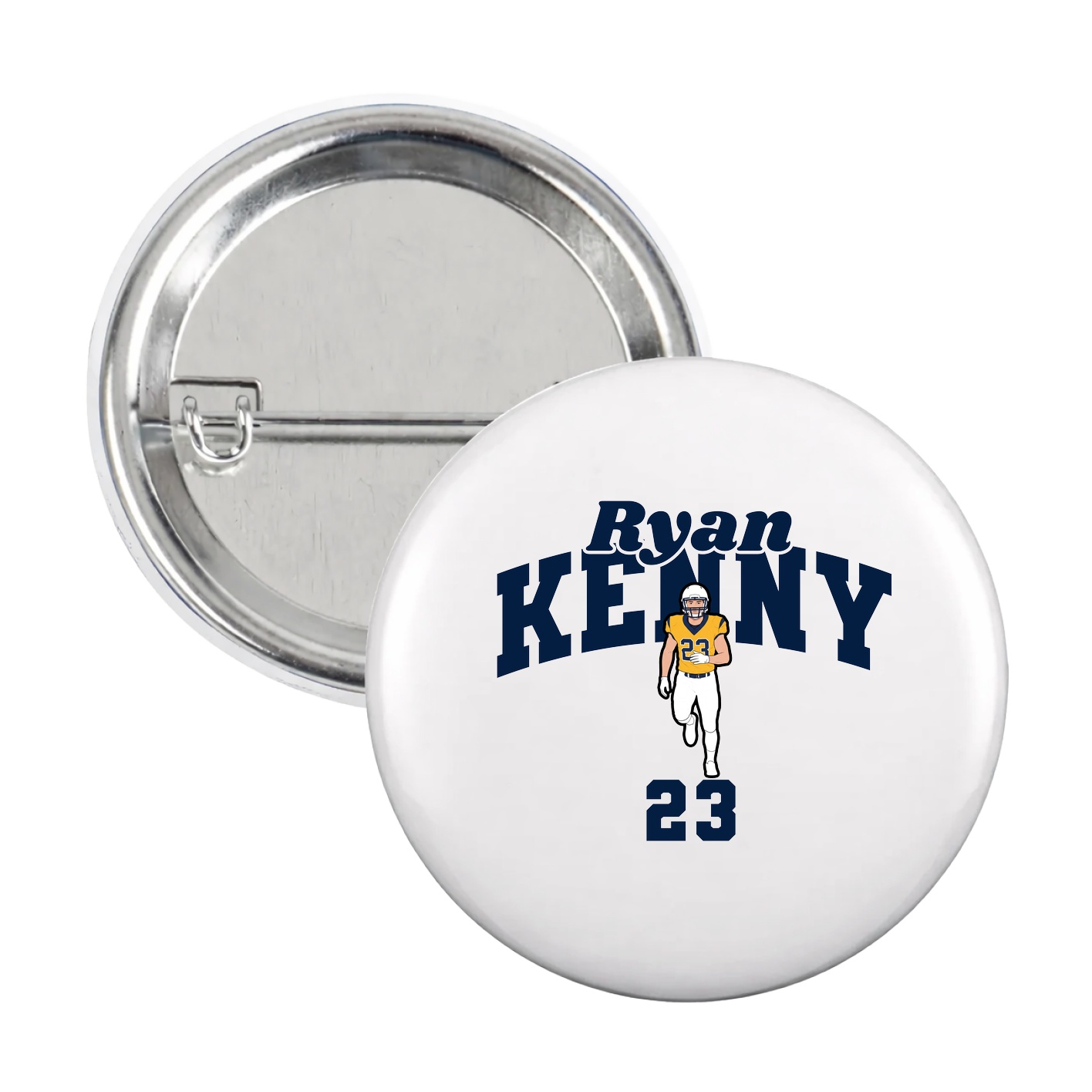 Game Day Button — Signature Arch in White